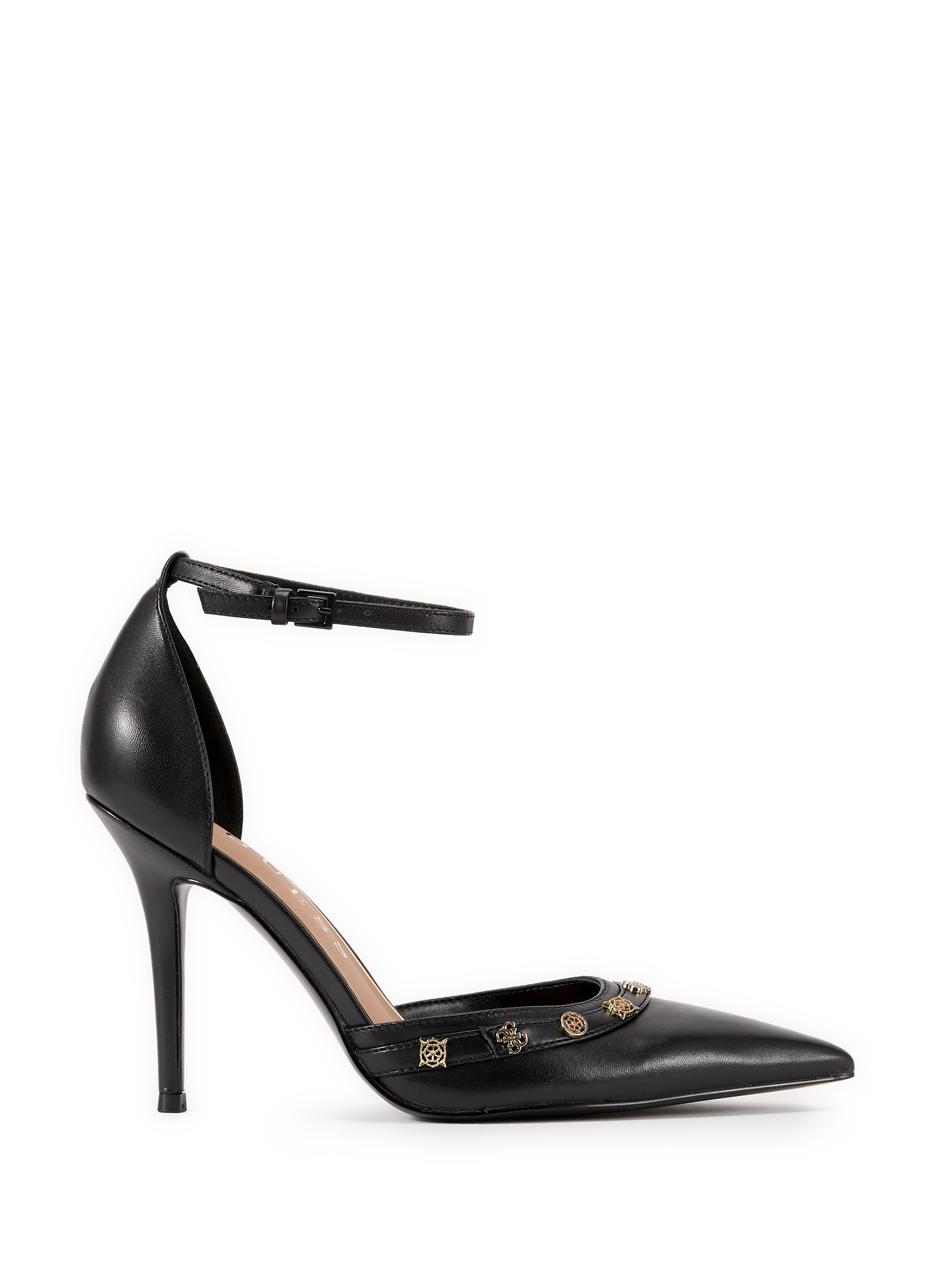 Buckle leather blend pumps GUESS Black