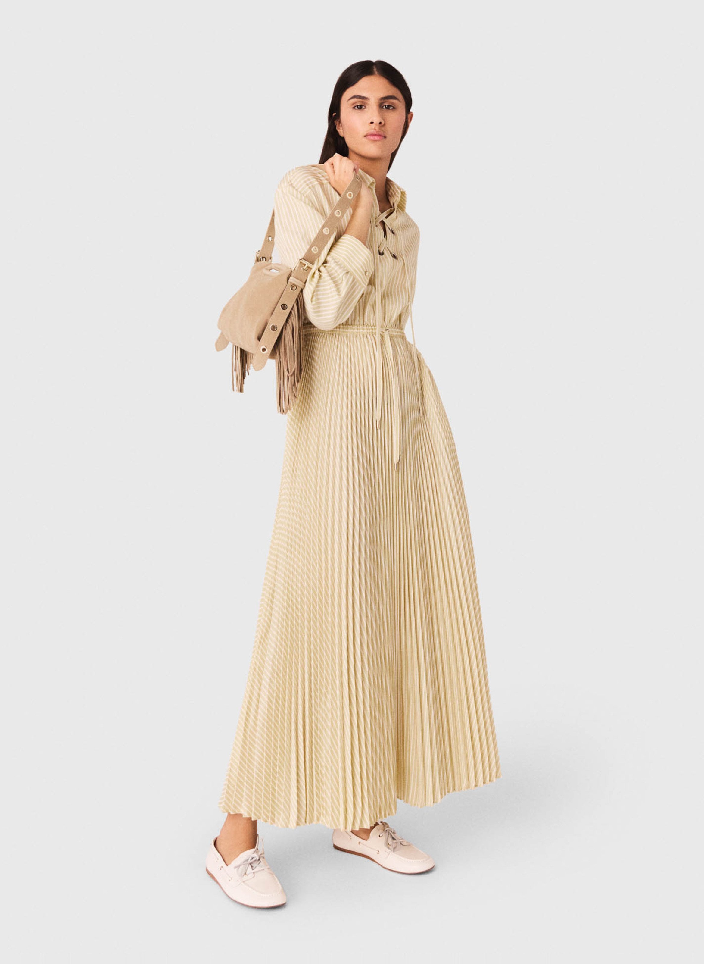 Robe longue col classique MAJE Jaune