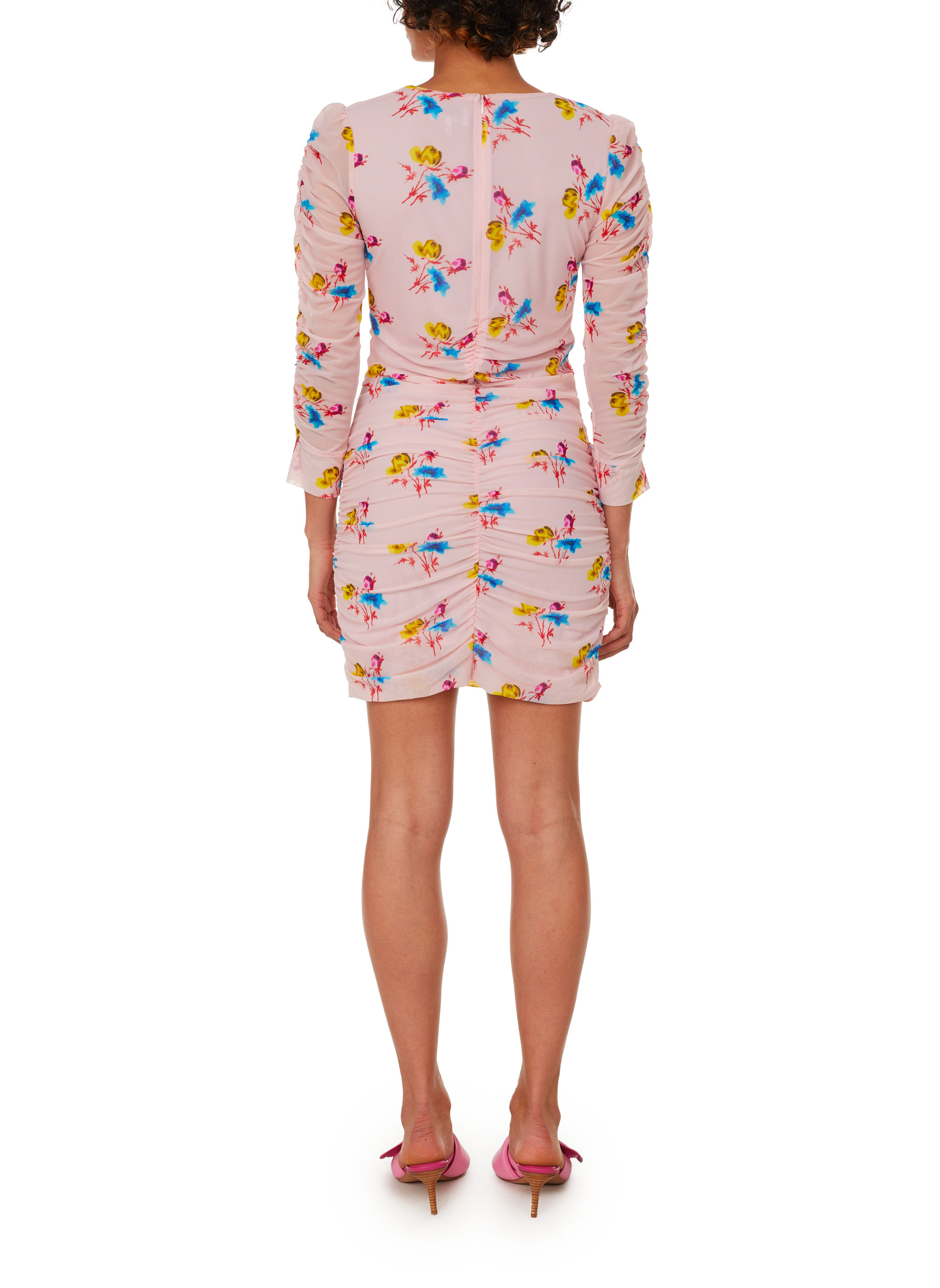 Robe courte en mesh GANNI Multicolore