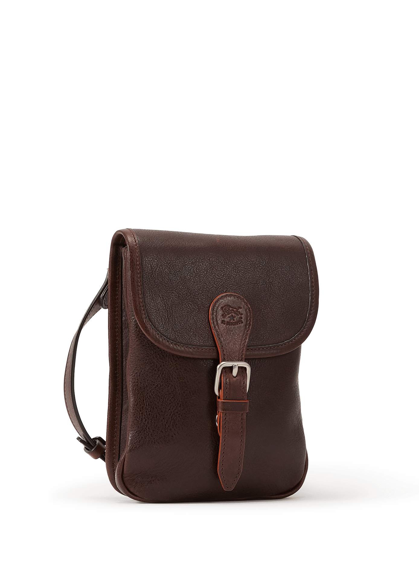 Sac à main porté croisé en cuir IL BISONTE Marron
