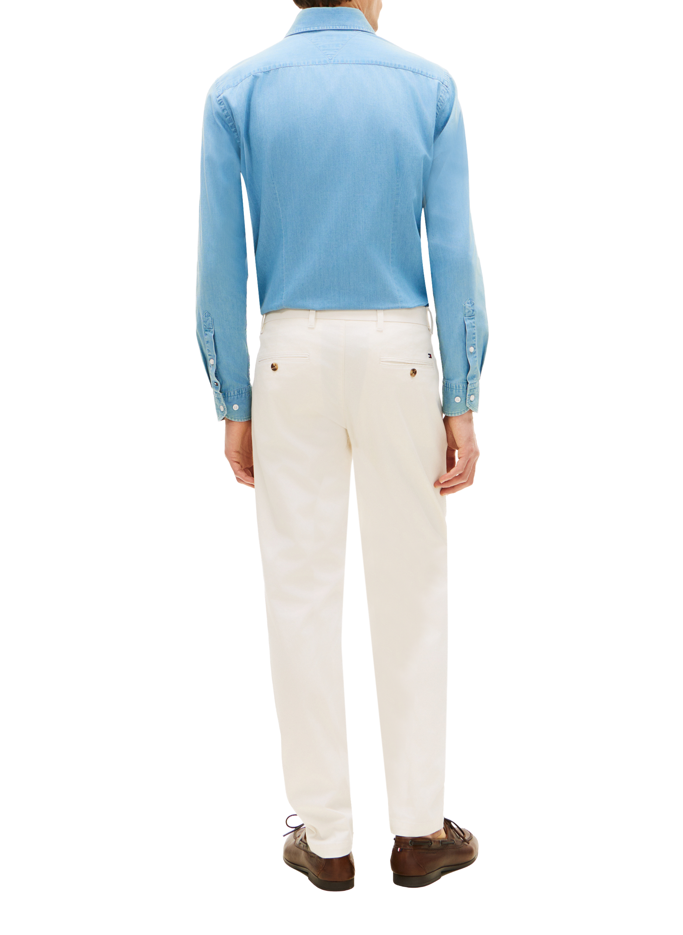 Pantalon coupe slim en coton TOMMY HILFIGER Beige