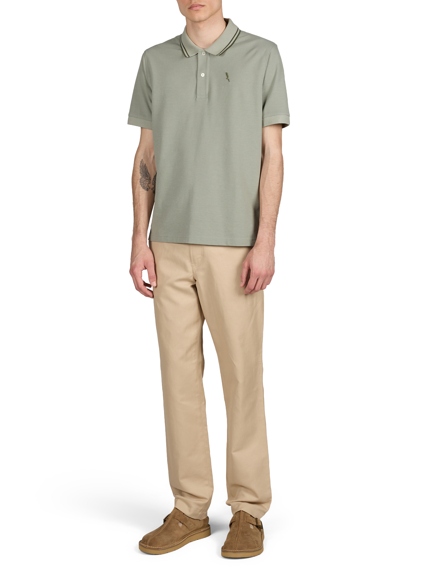 Short-sleeved polo shirt in blended cotton AIGLE Green