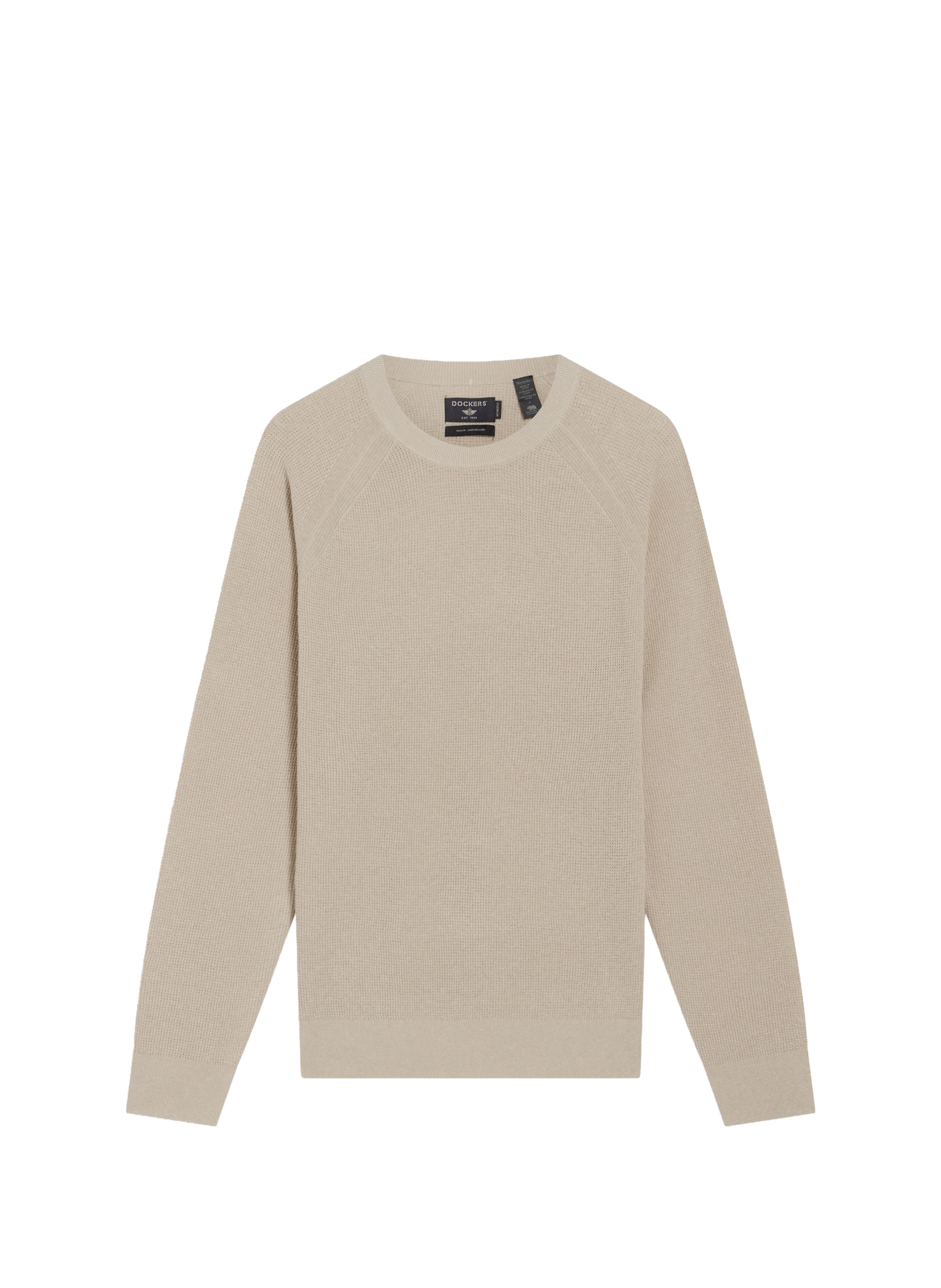 Pull col rond en coton organique DOCKERS Beige
