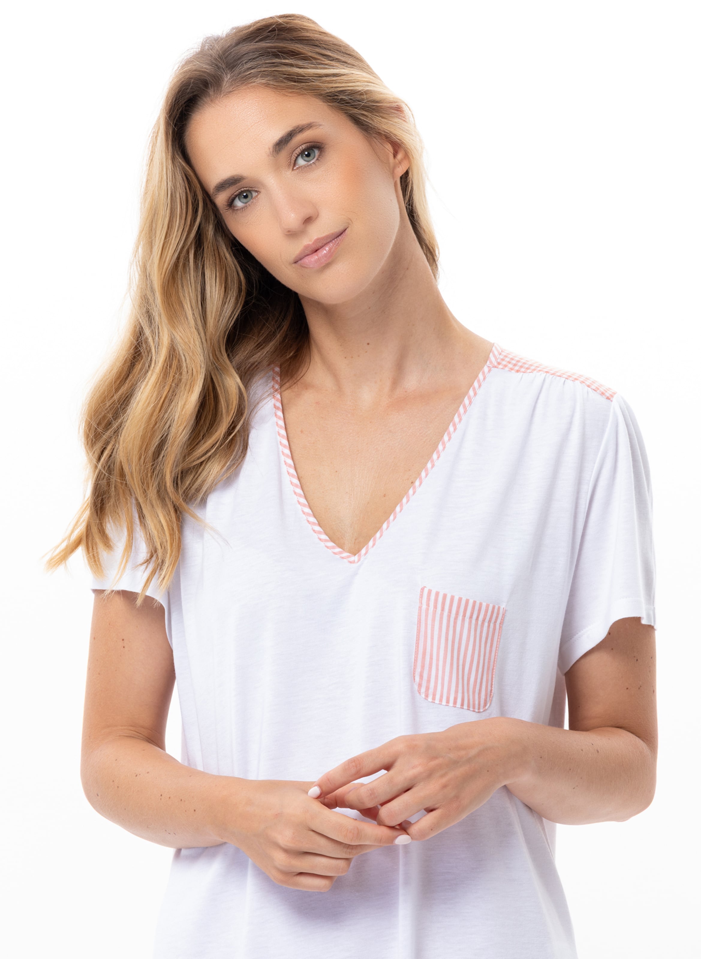 Chemise de nuit en coton modal patio 201 LE CHAT Multicolore