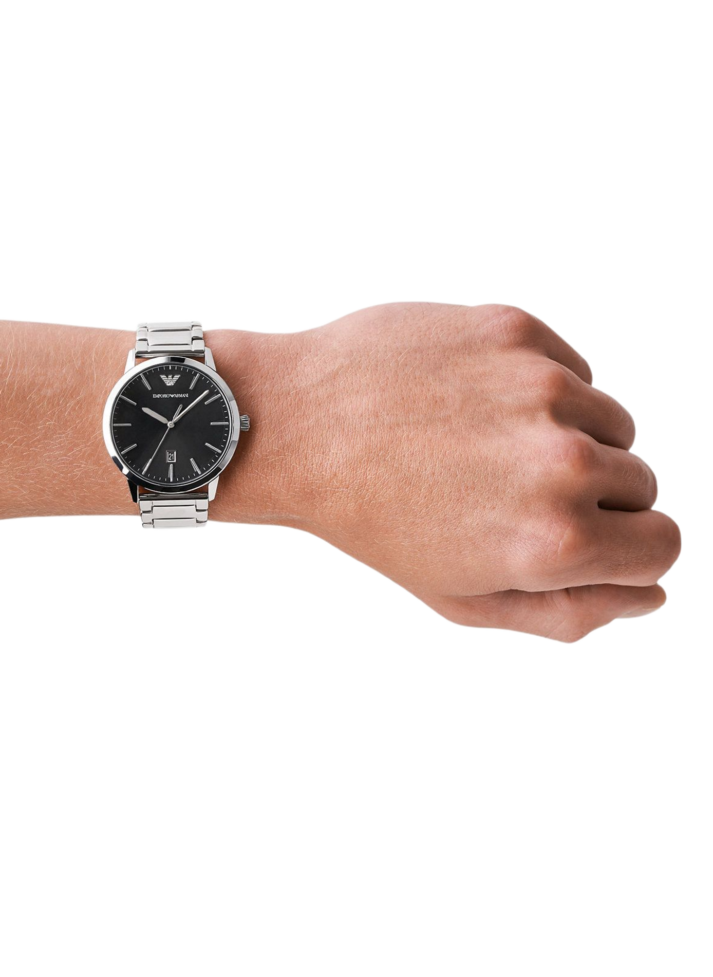 Montre quartz en acier inoxydable ARMANI MONTRES Noir