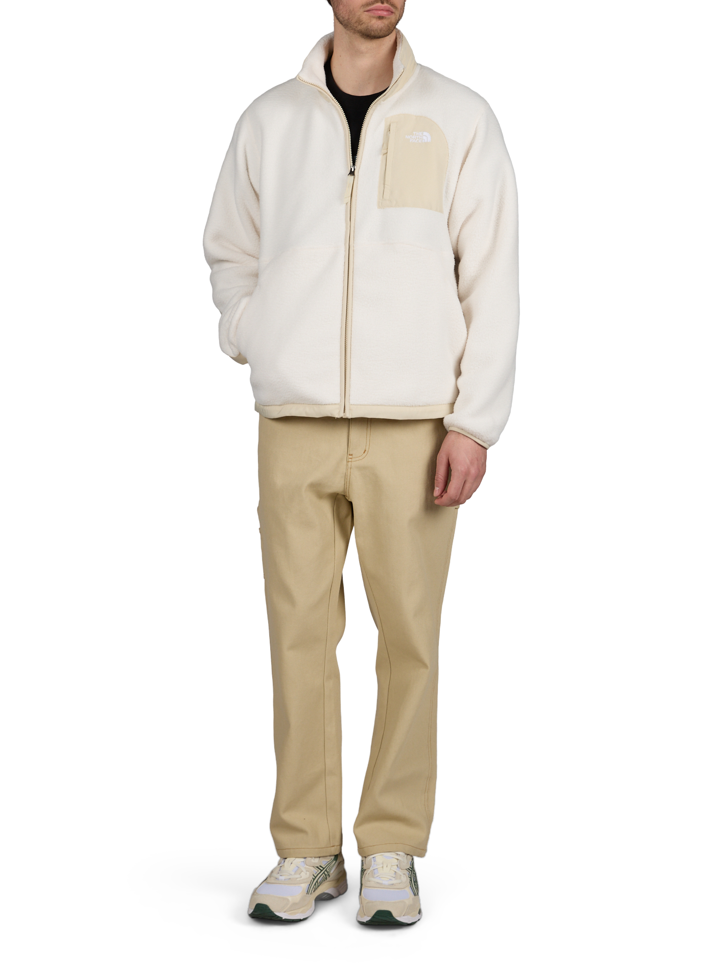 Sweat molletoné zip à col montant THE NORTH FACE Beige