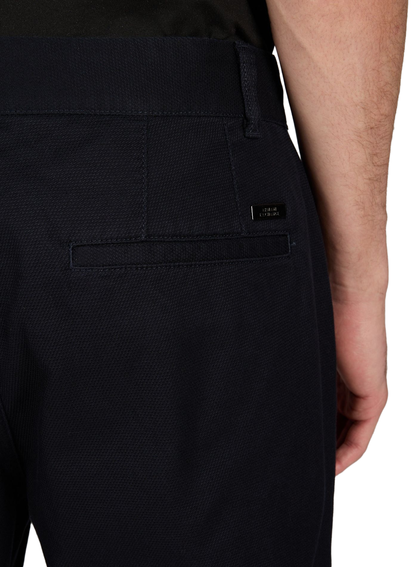 Pantalon regular en coton mélangé ARMANI EXCHANGE Bleu