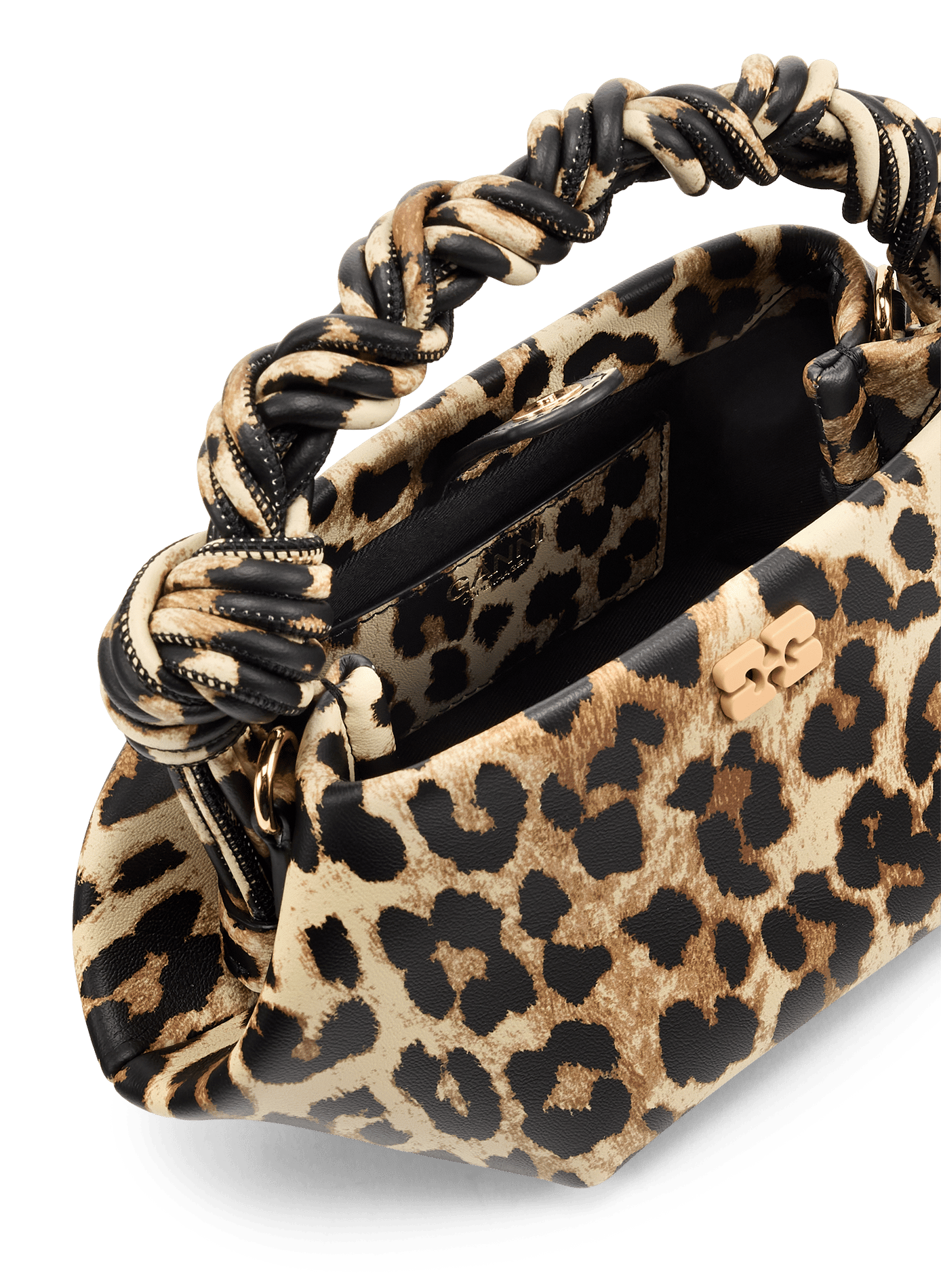 Mini-Leopardenmuster-Tasche aus Leder GANNI Mehrfarbig
