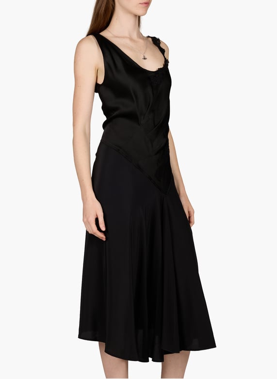 victoria beckham black lace dress Asymmetric Lace Detail Dress