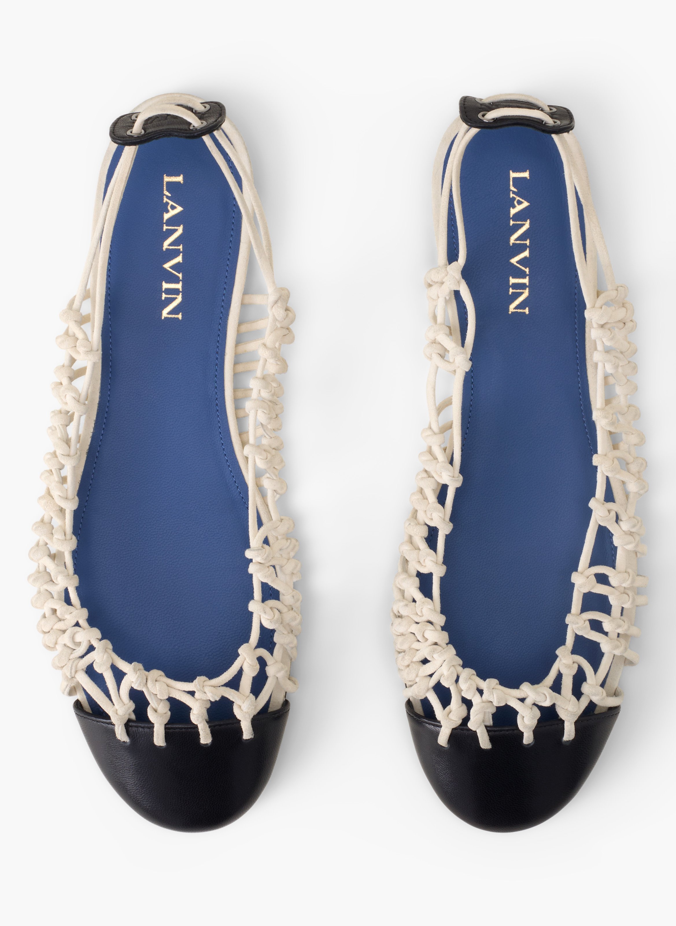 Ballerine slingback knitline en cuir LANVIN Blanc