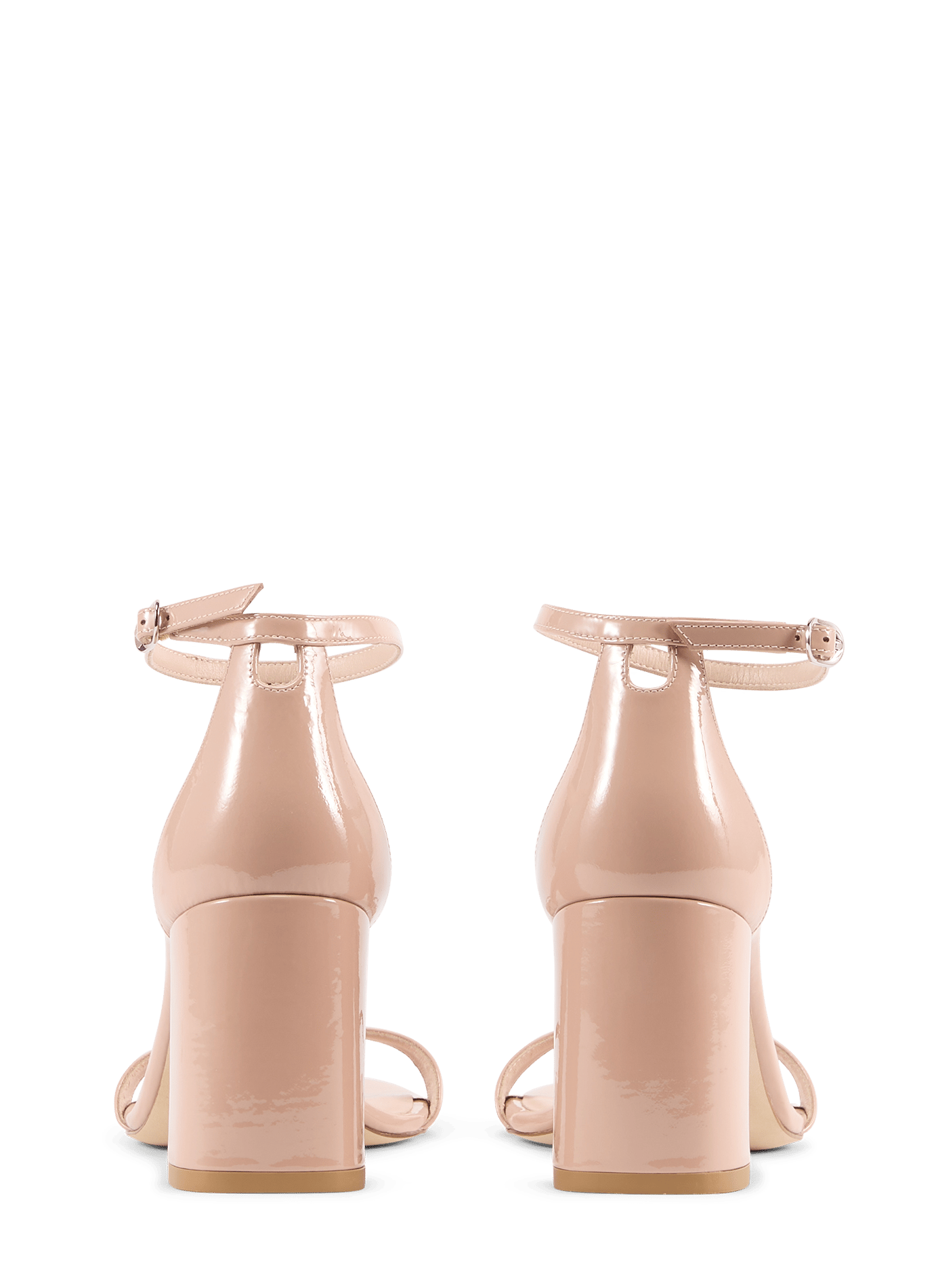 Sandalias Nudist Block 75 en cuero charol STUART WEITZMAN Rosa