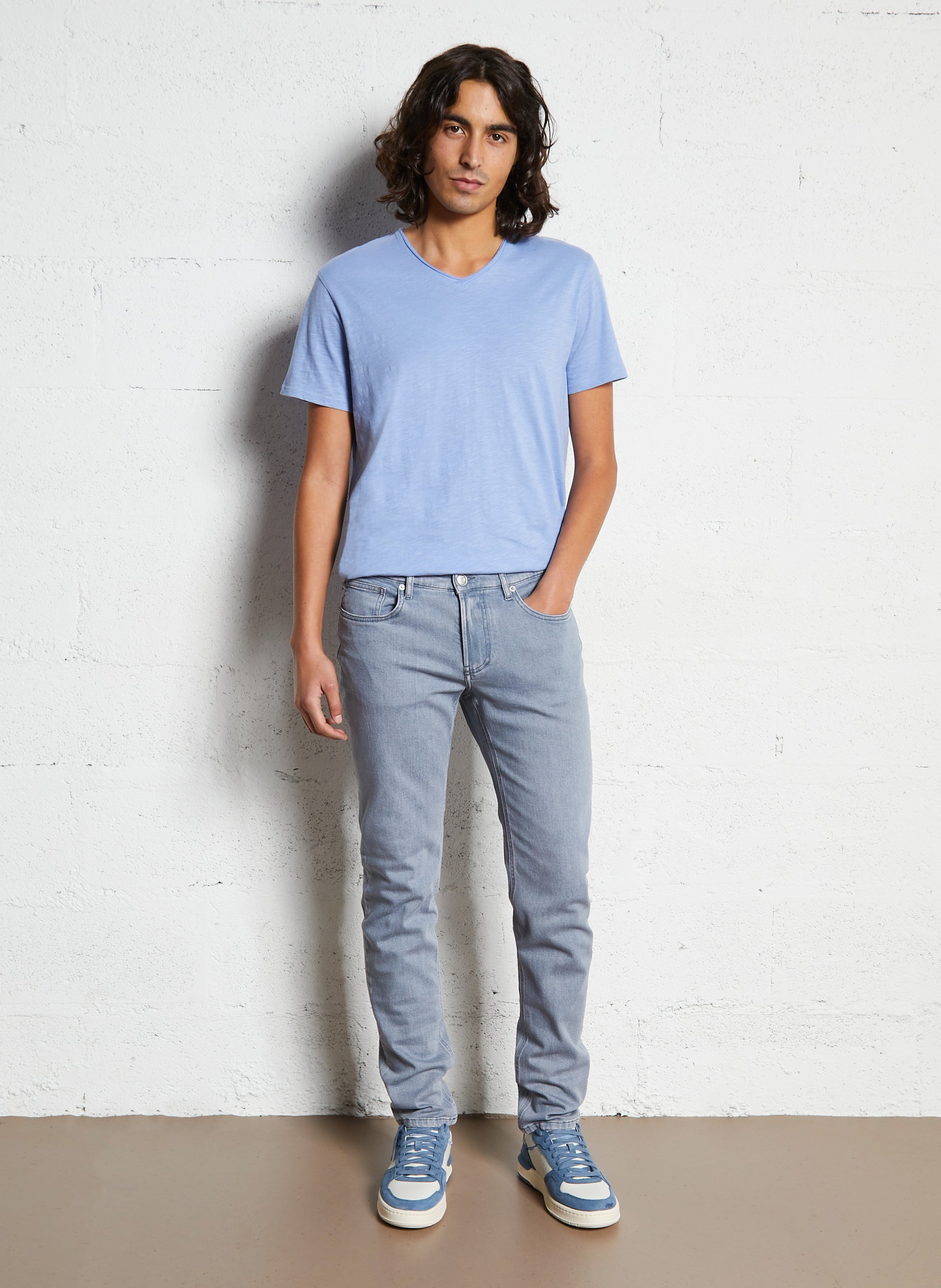 Jean slim en coton mélangé bruce IKKS Bleu