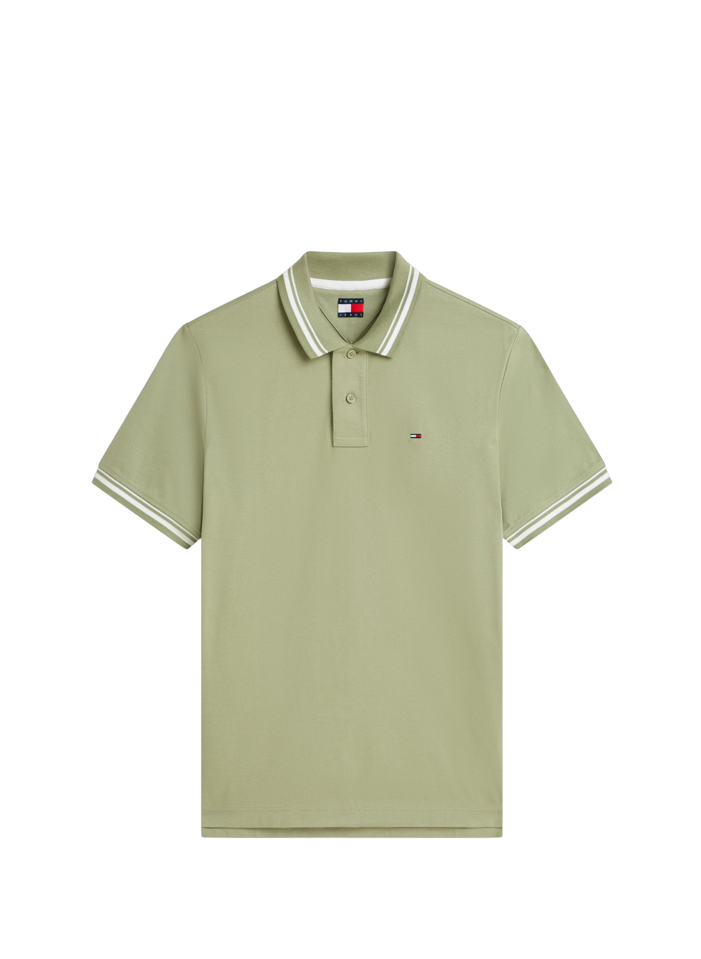 Straight fit short-sleeve cotton polo TOMMY HILFIGER Green