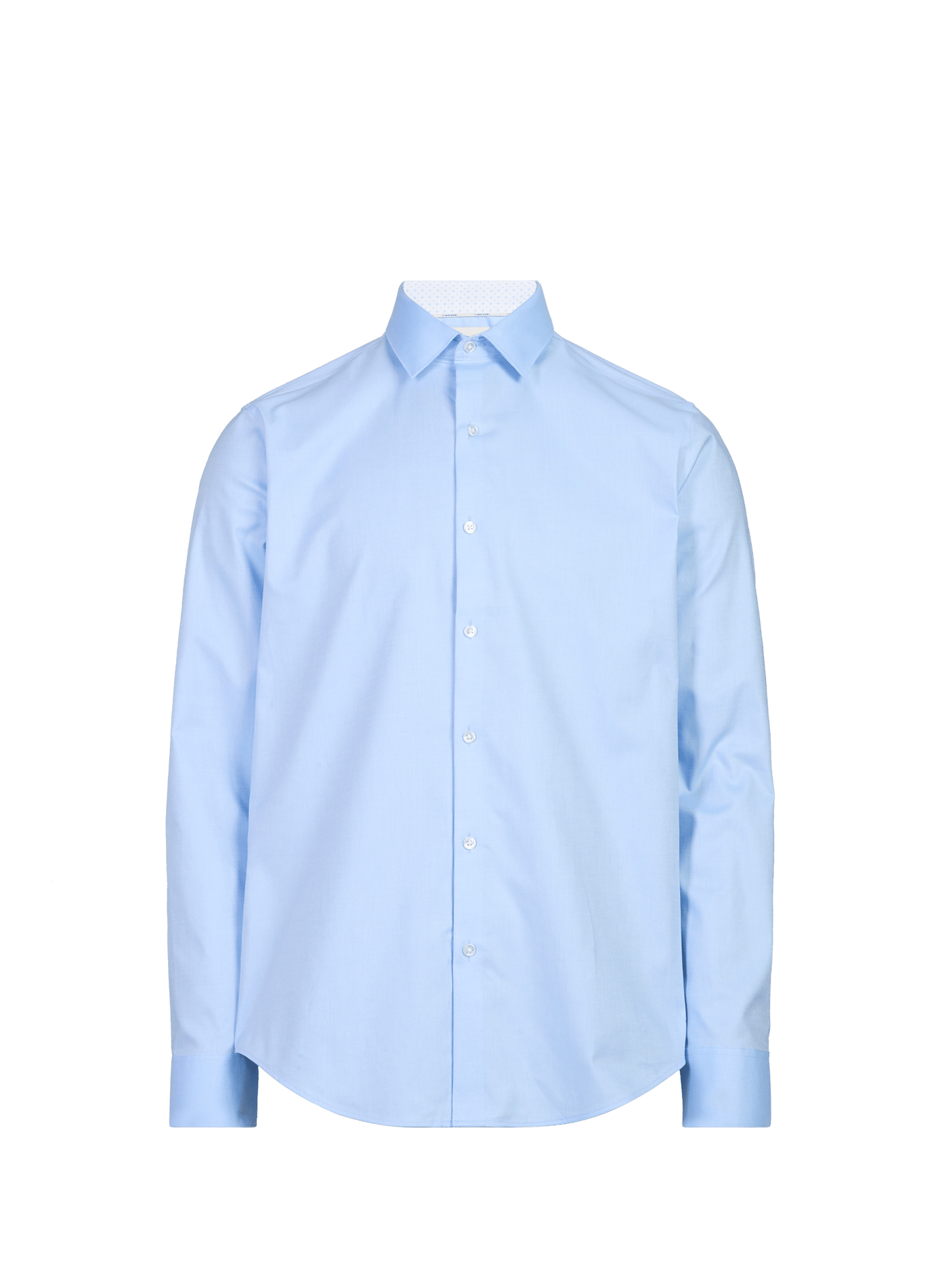 Camicia diritta con bottoni monocolore CALVIN KLEIN Blu