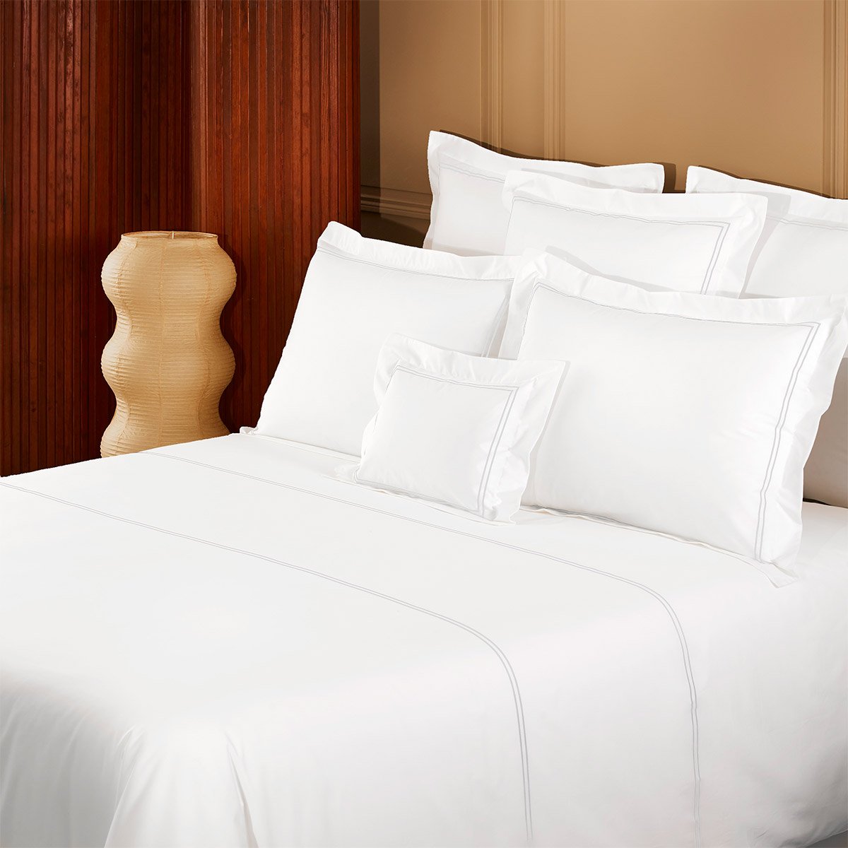 Housse de couette en percale de coton, duo | Blanc YVES DELORME Maison