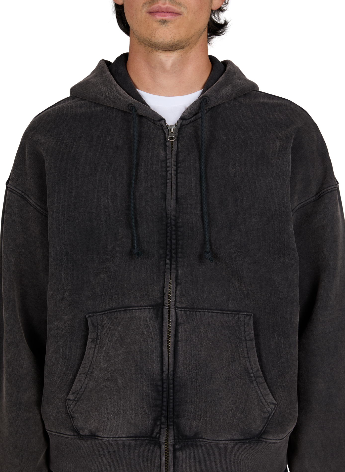 Gewaschener Sweatshirt mit Reißverschluss und Kapuze LEVI'S Schwarz