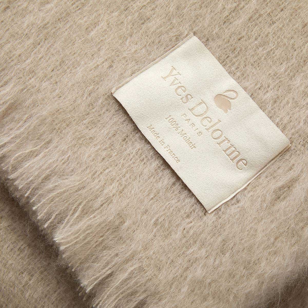 Plaid en mohair, mohair YVES DELORME Marron