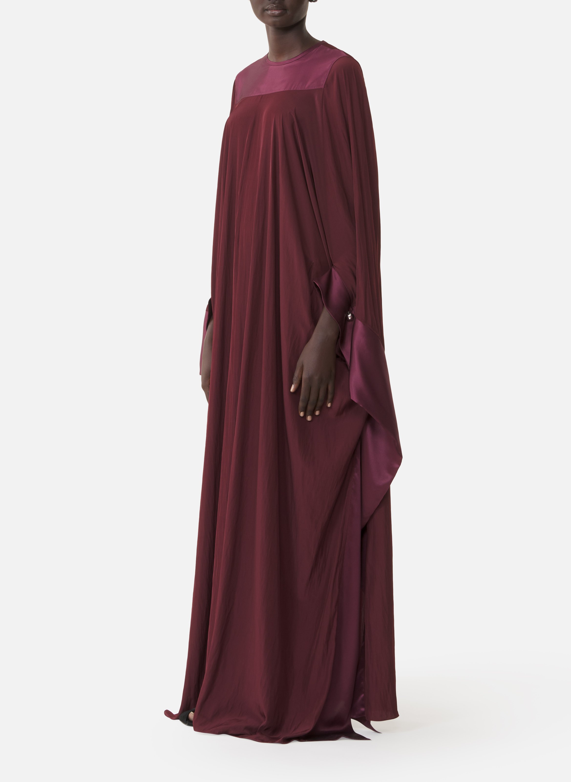 Robe ample longue en charmeuse LANVIN Rouge