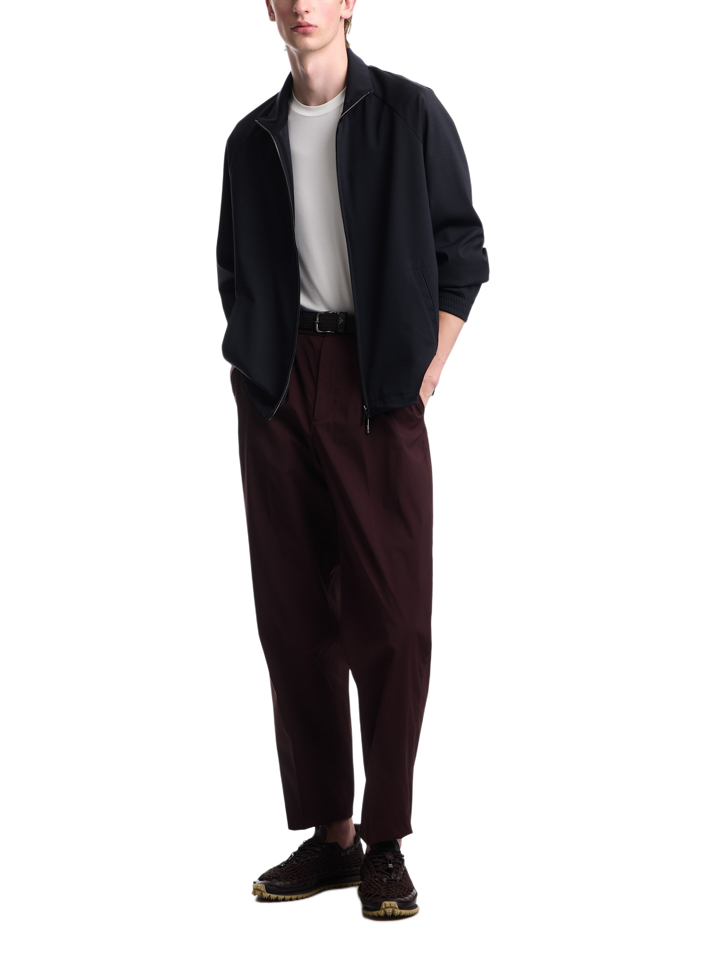 Zip-up high-neck jacket EMPORIO ARMANI Blue