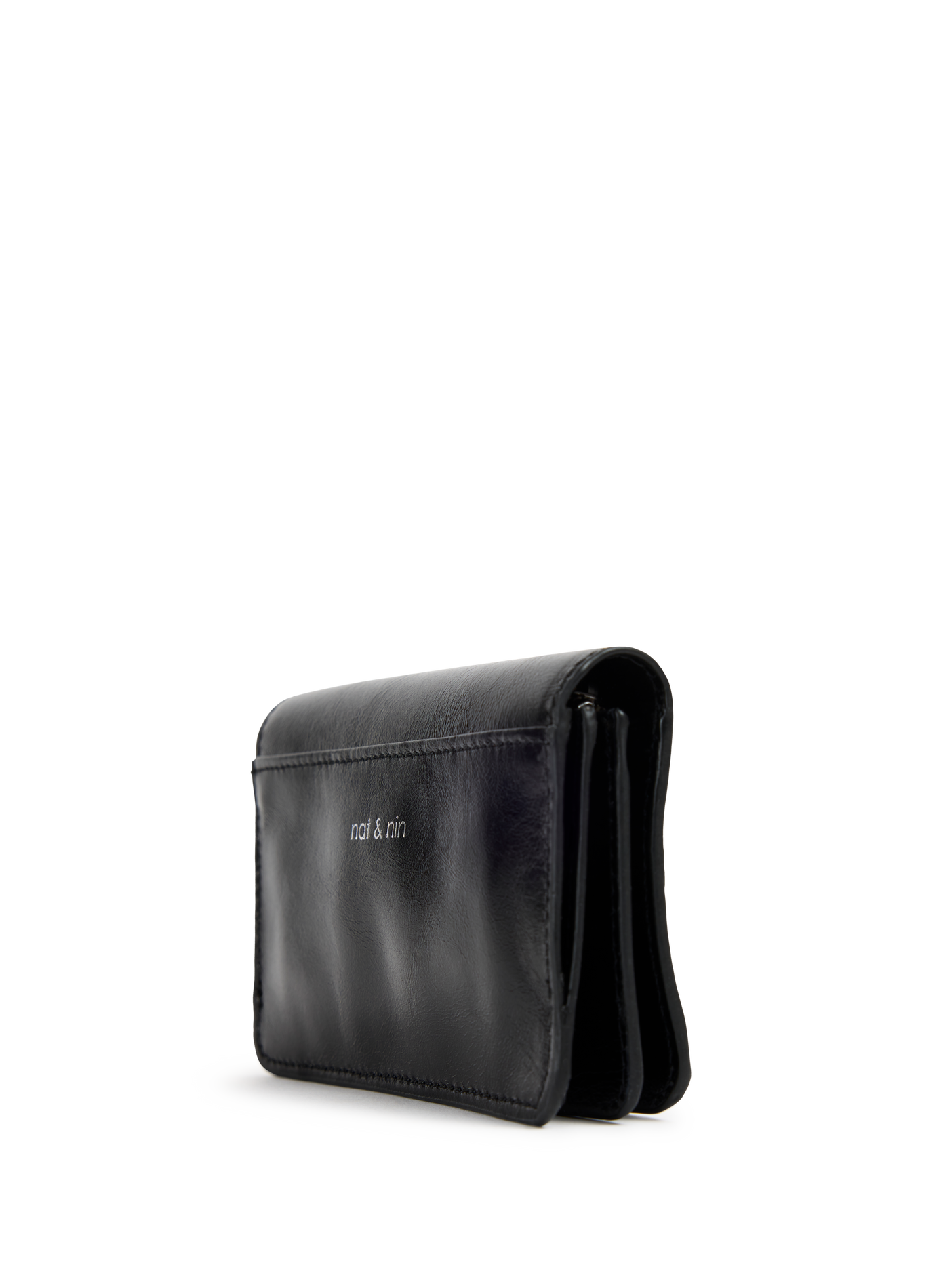 Portefeuille en cuir NAT & NIN Noir
