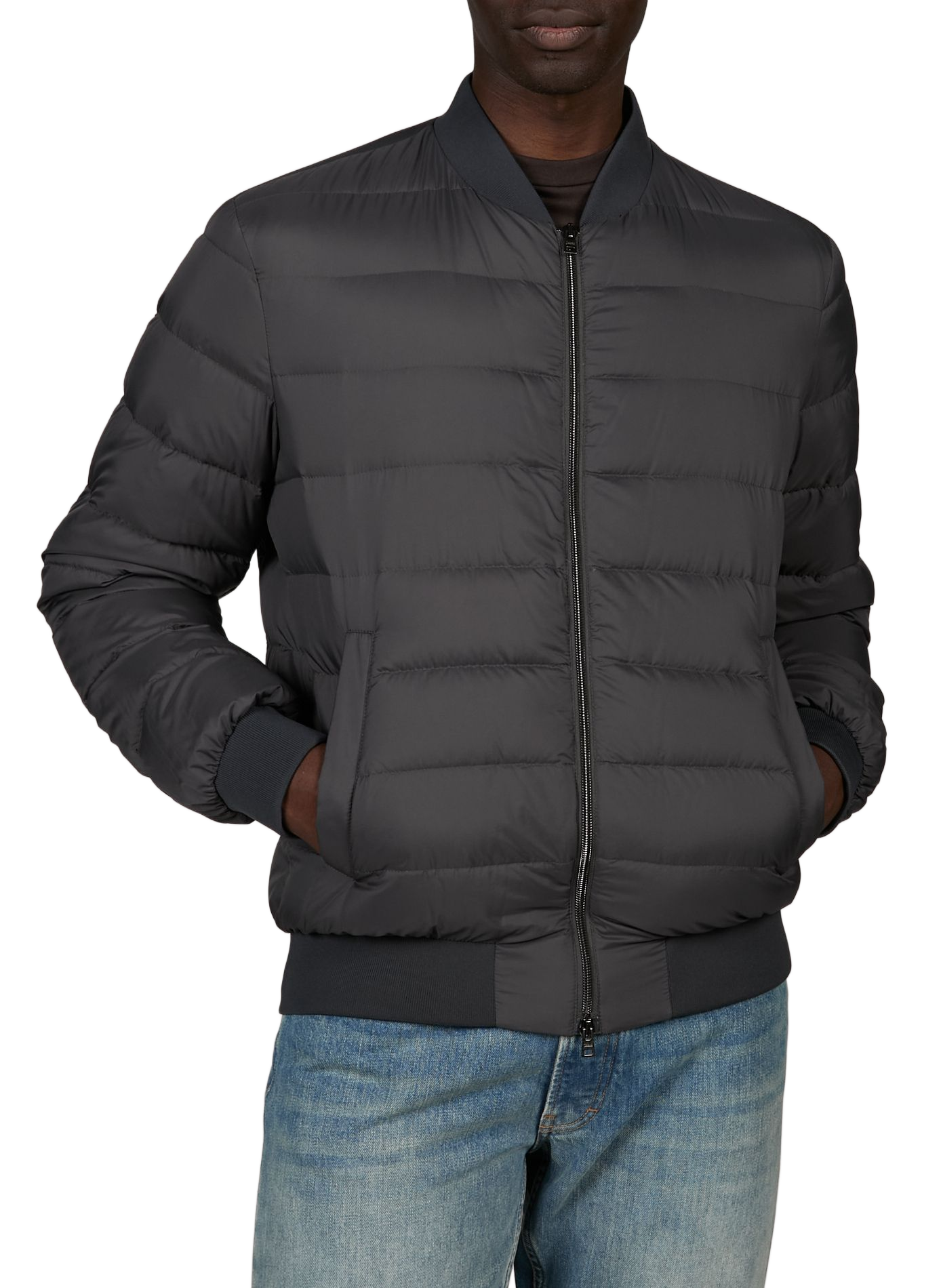 Gepolsterte, wasserabweisende Aviatore-Bomberjacke HERNO Grau