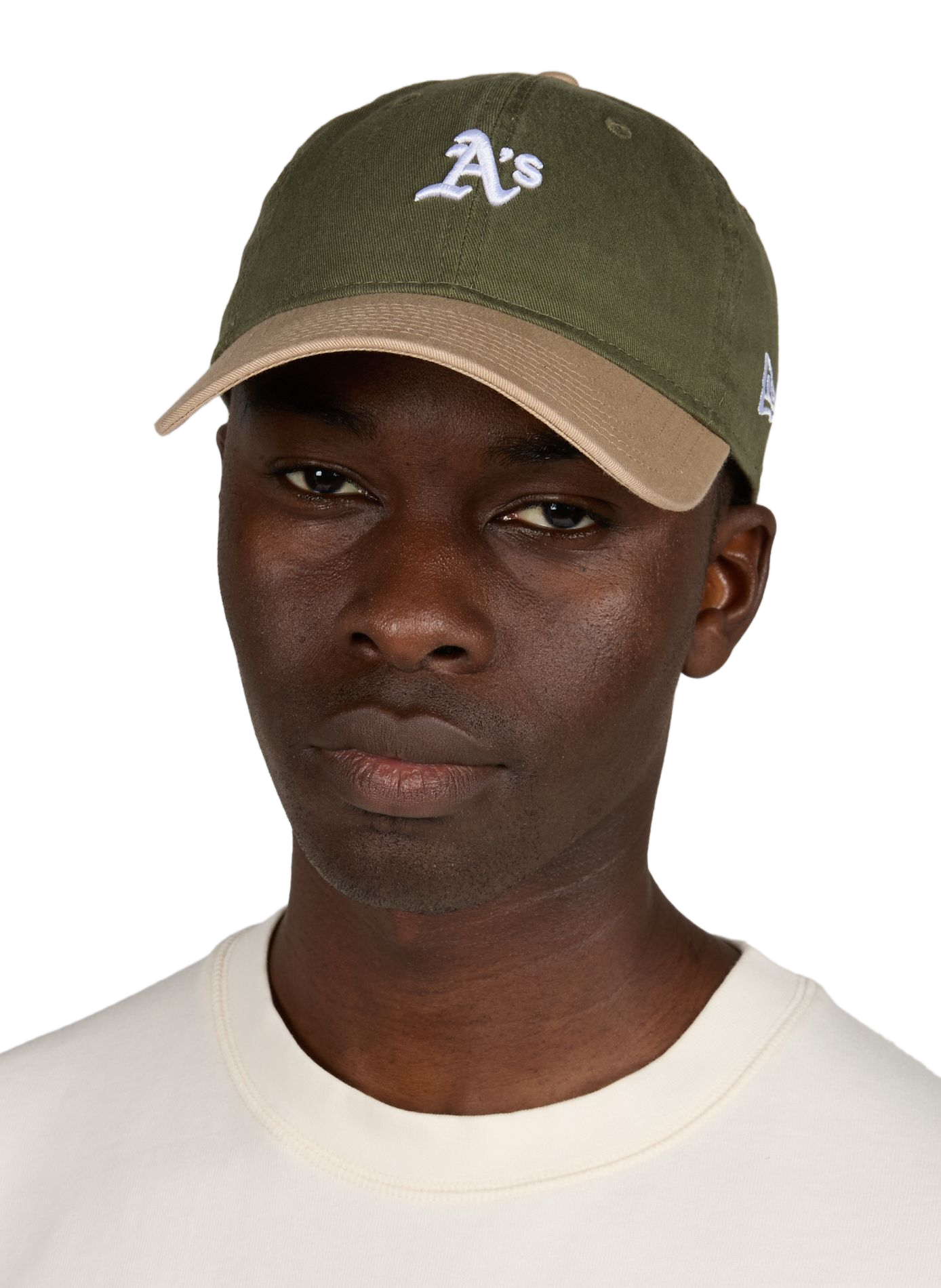 Baseballkappe mit gesticktem Logo aus Baumwolle NEW ERA Khaki