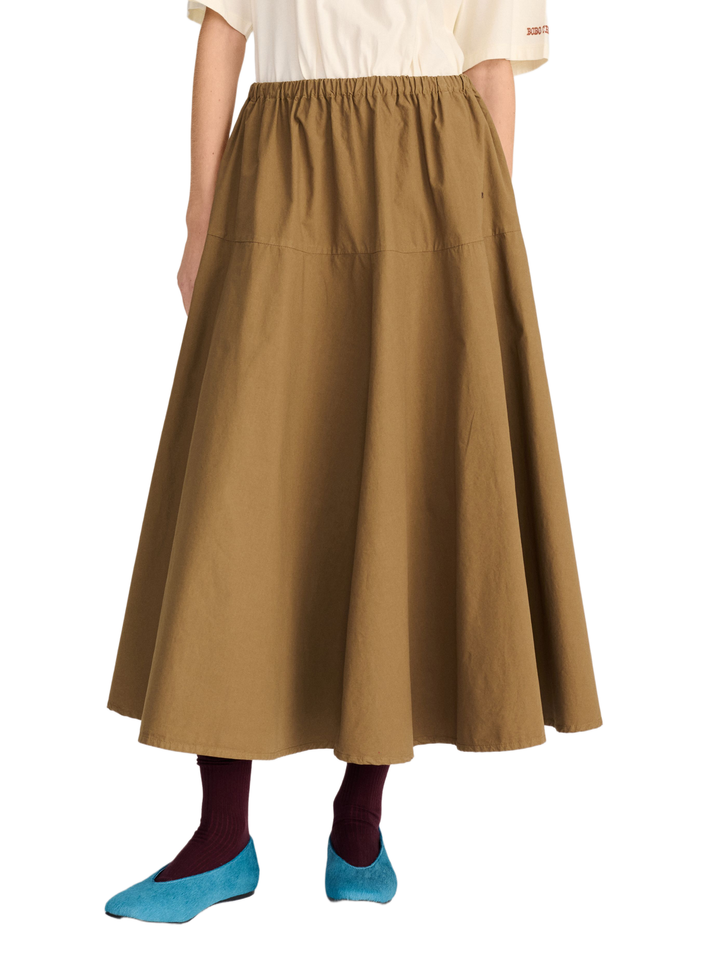 Jupe longue évasée unie BOBO CHOSES Khaki