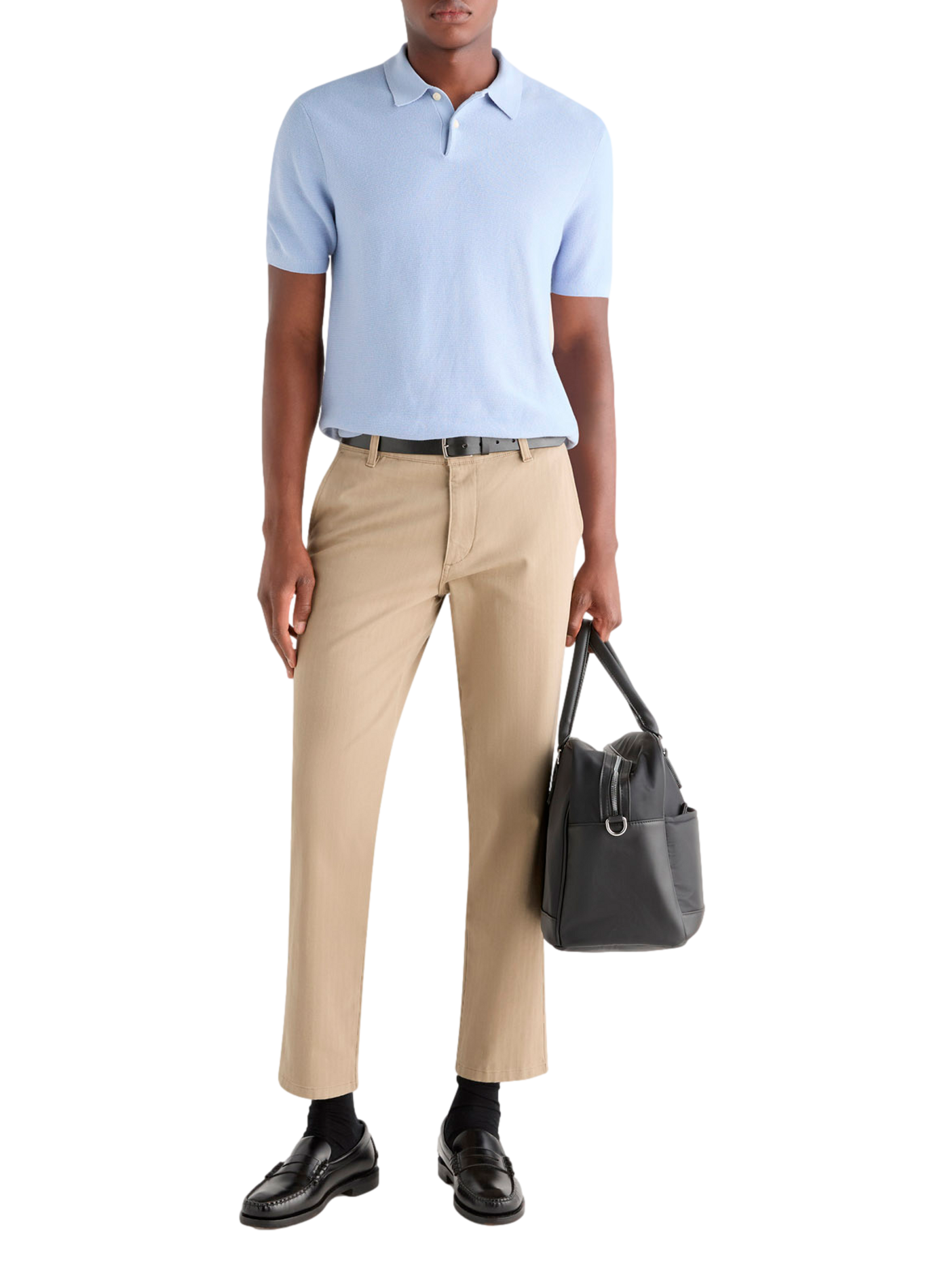 Polo a rayas de algodón mezclado DOCKERS Azul