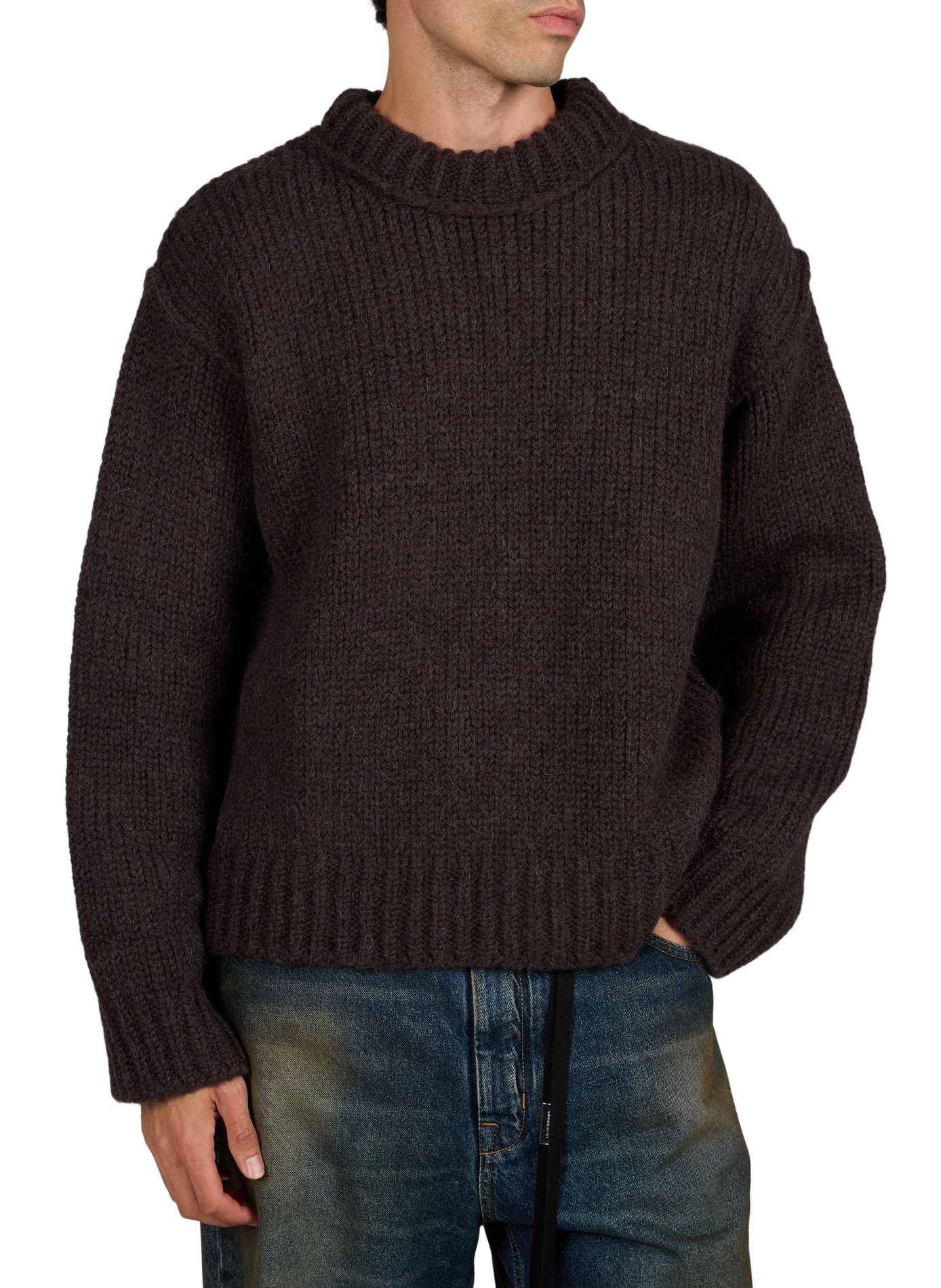 Round-neck wool oversized sweater OUR LEGACY Brown