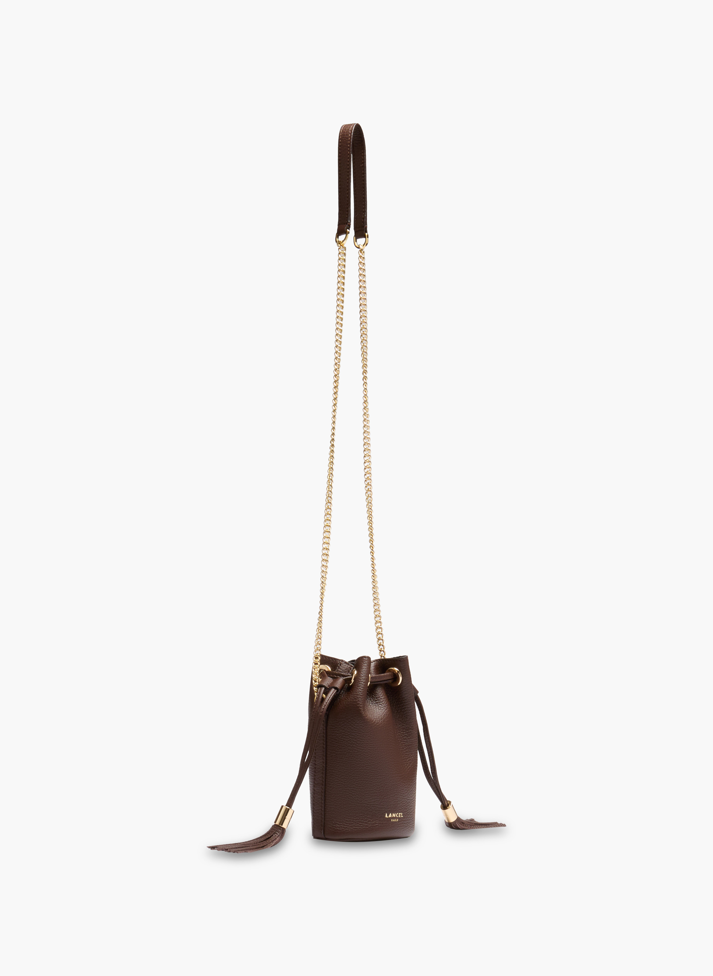 Mini sac seau premier flirt de lancel en cuir LANCEL Marron