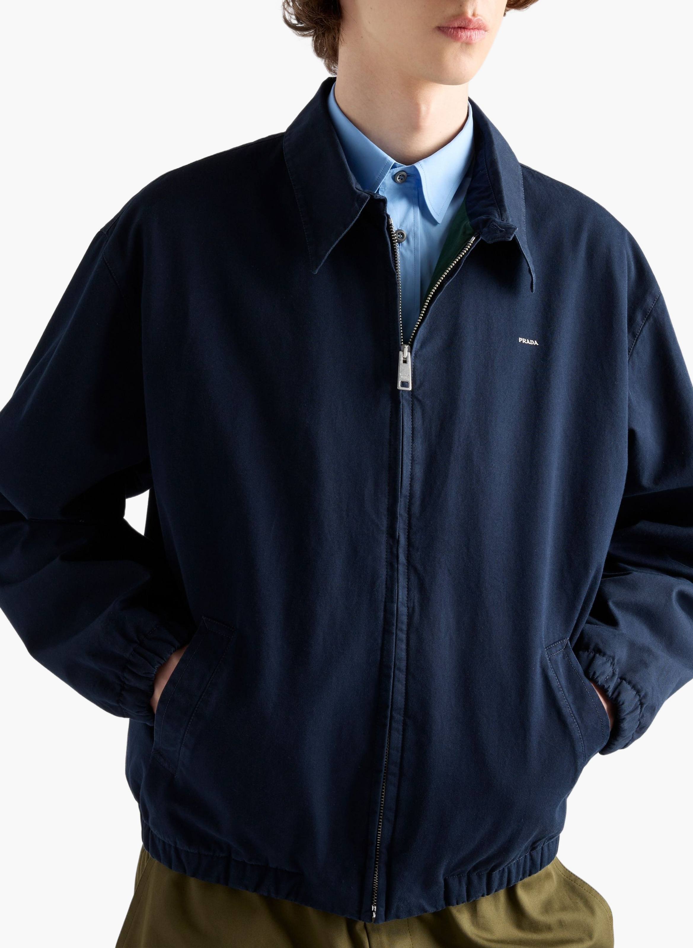 Chemise en coton PRADA Bleu