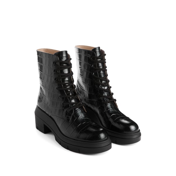 Bottes militaires Nisha en cuir