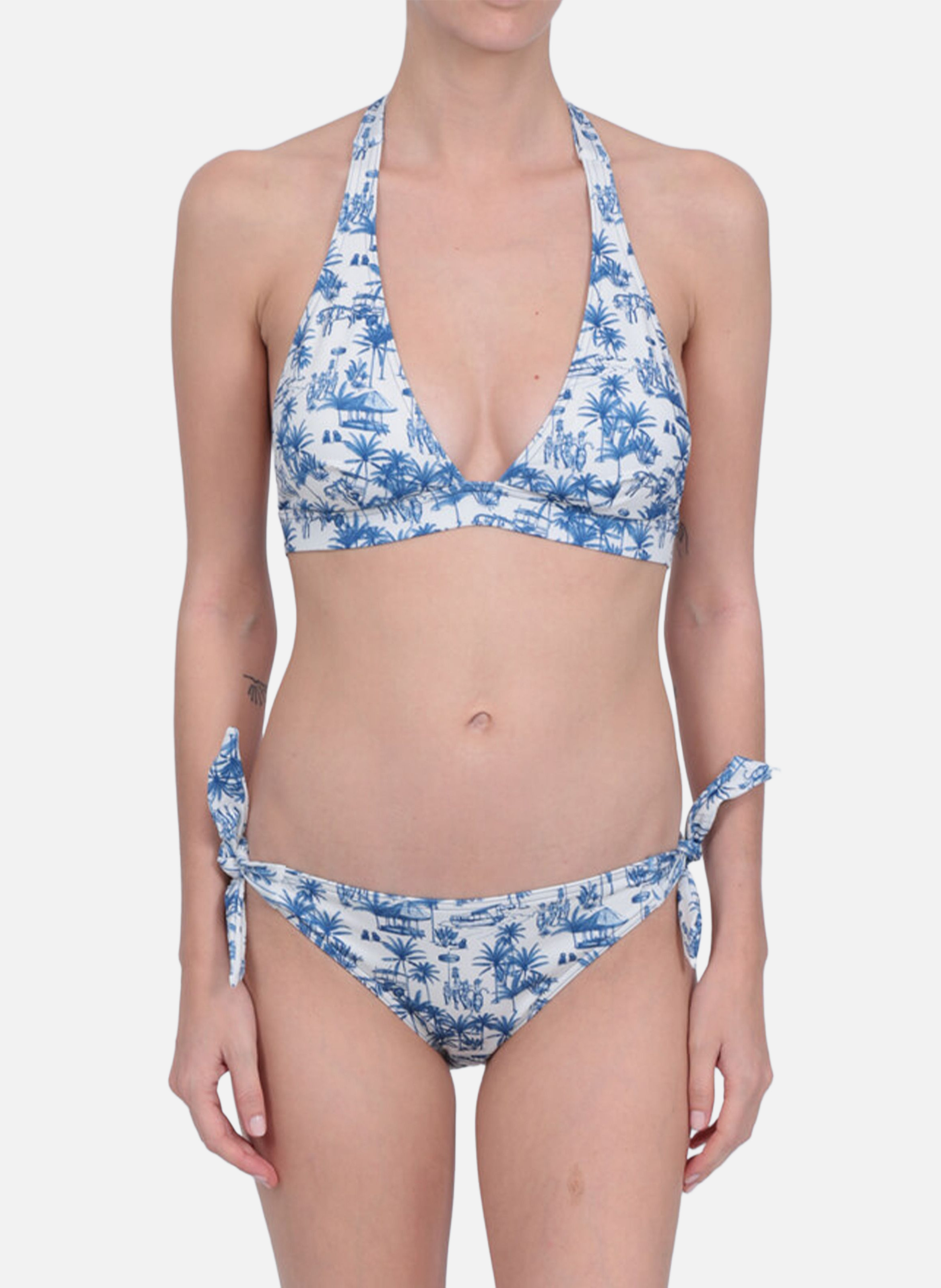 Haut de maillot de bain  toile balinaise GILI'S Bleu