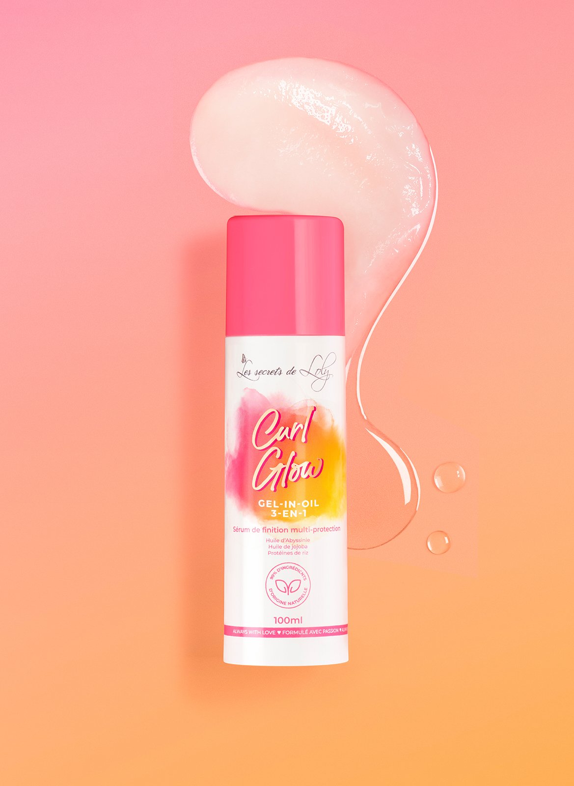 Curl Glow multi-protection finishing serum LES SECRETS DE LOLY No color