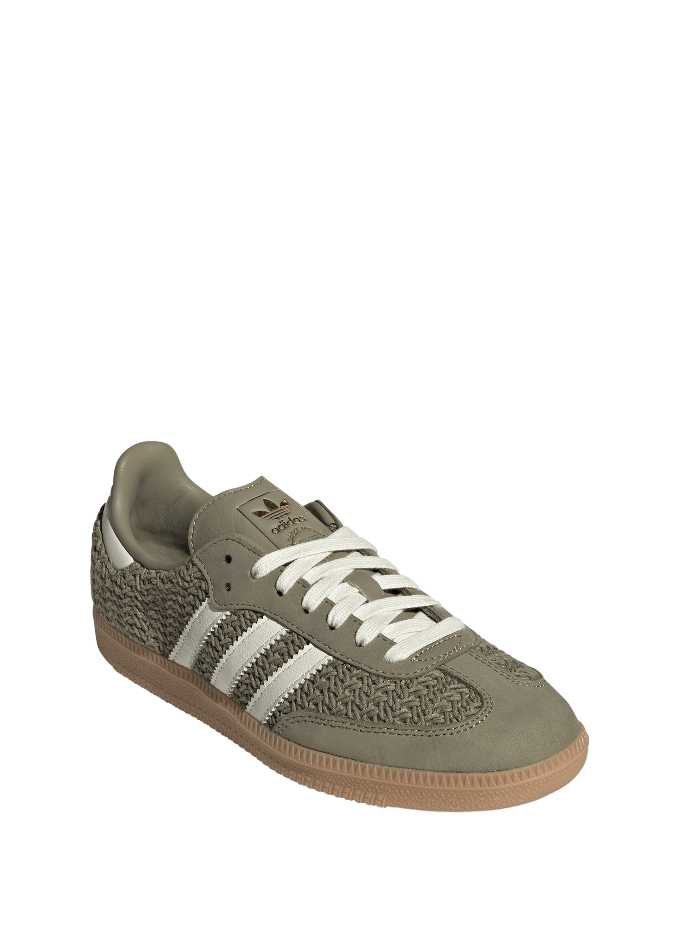 Low-top Samba OG sneakers in mixed leather ADIDAS Green