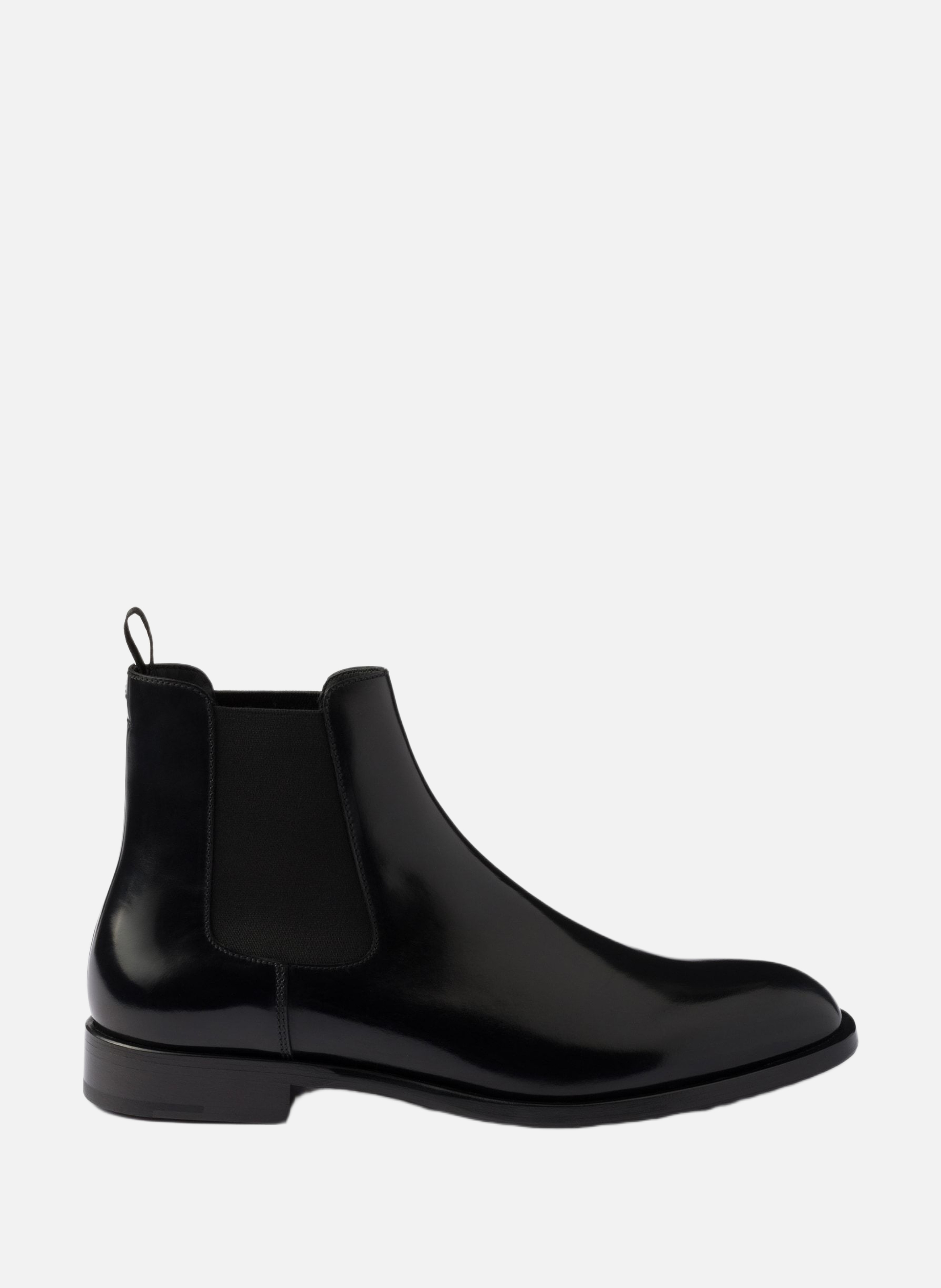 Bottines chelsea en cuir brossé PRADA Noir