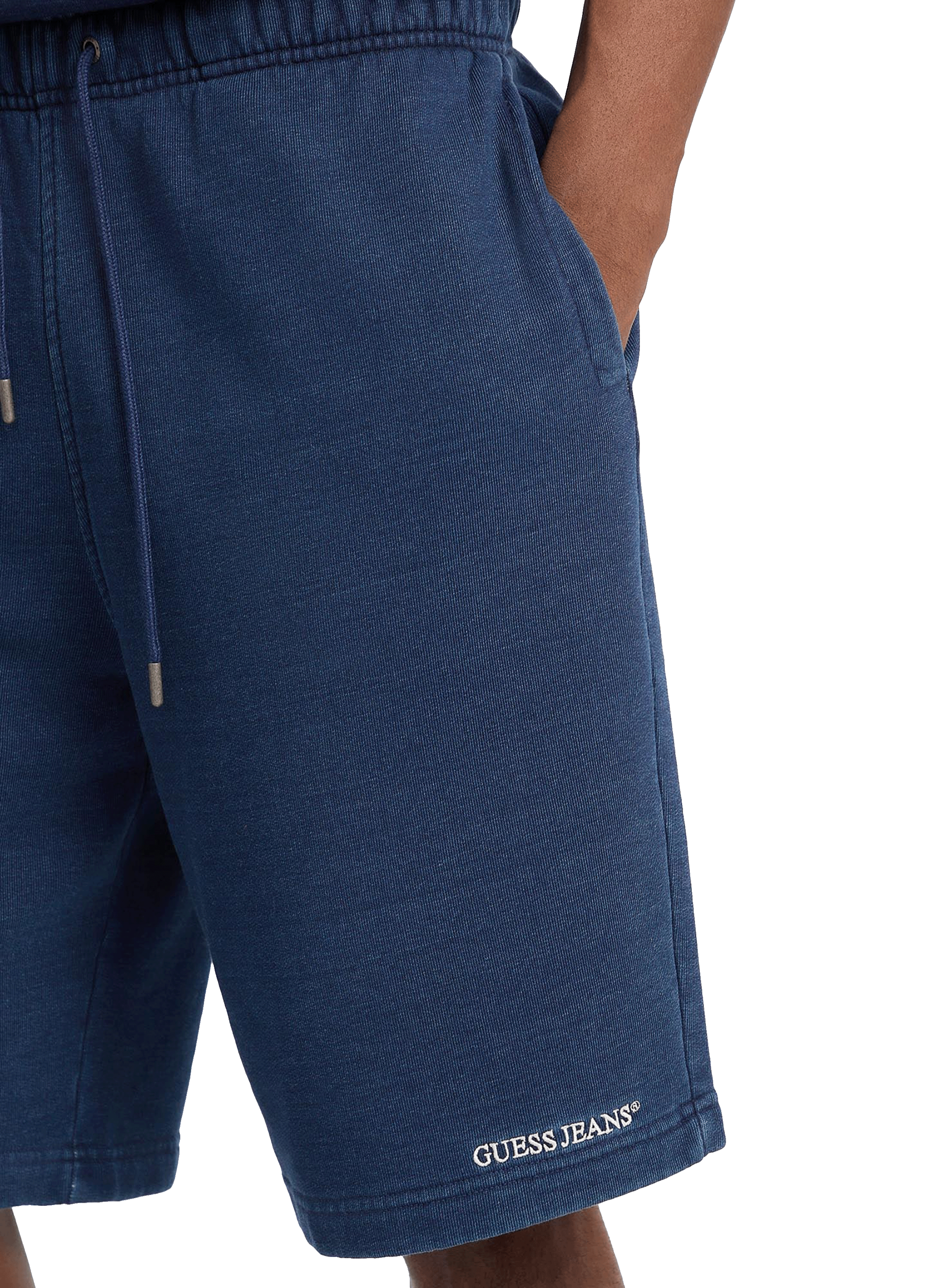 Straight cotton shorts GUESS Blue