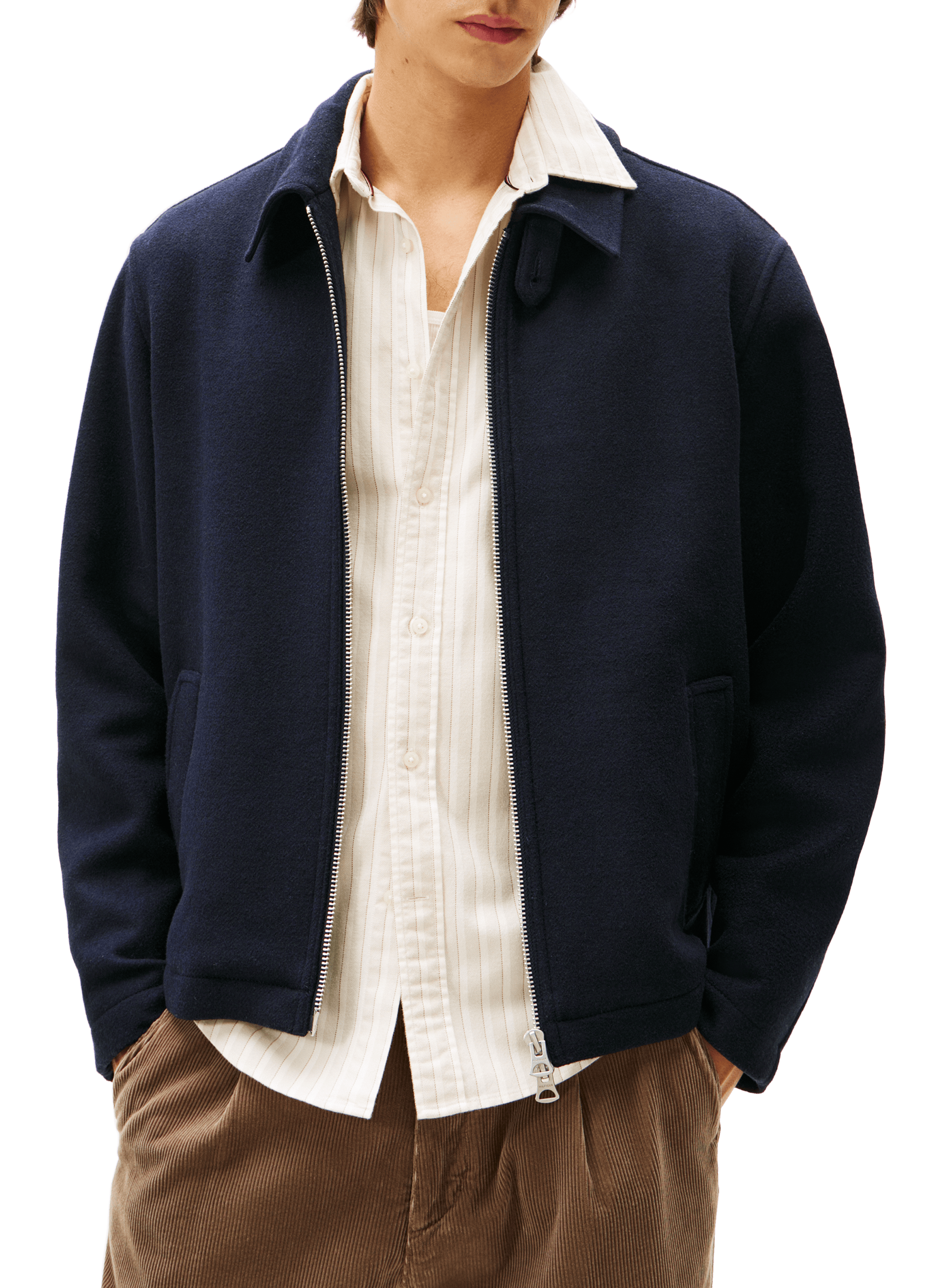 TOMMY HILFIGER Jacket with classic collar in mixed wool Blue