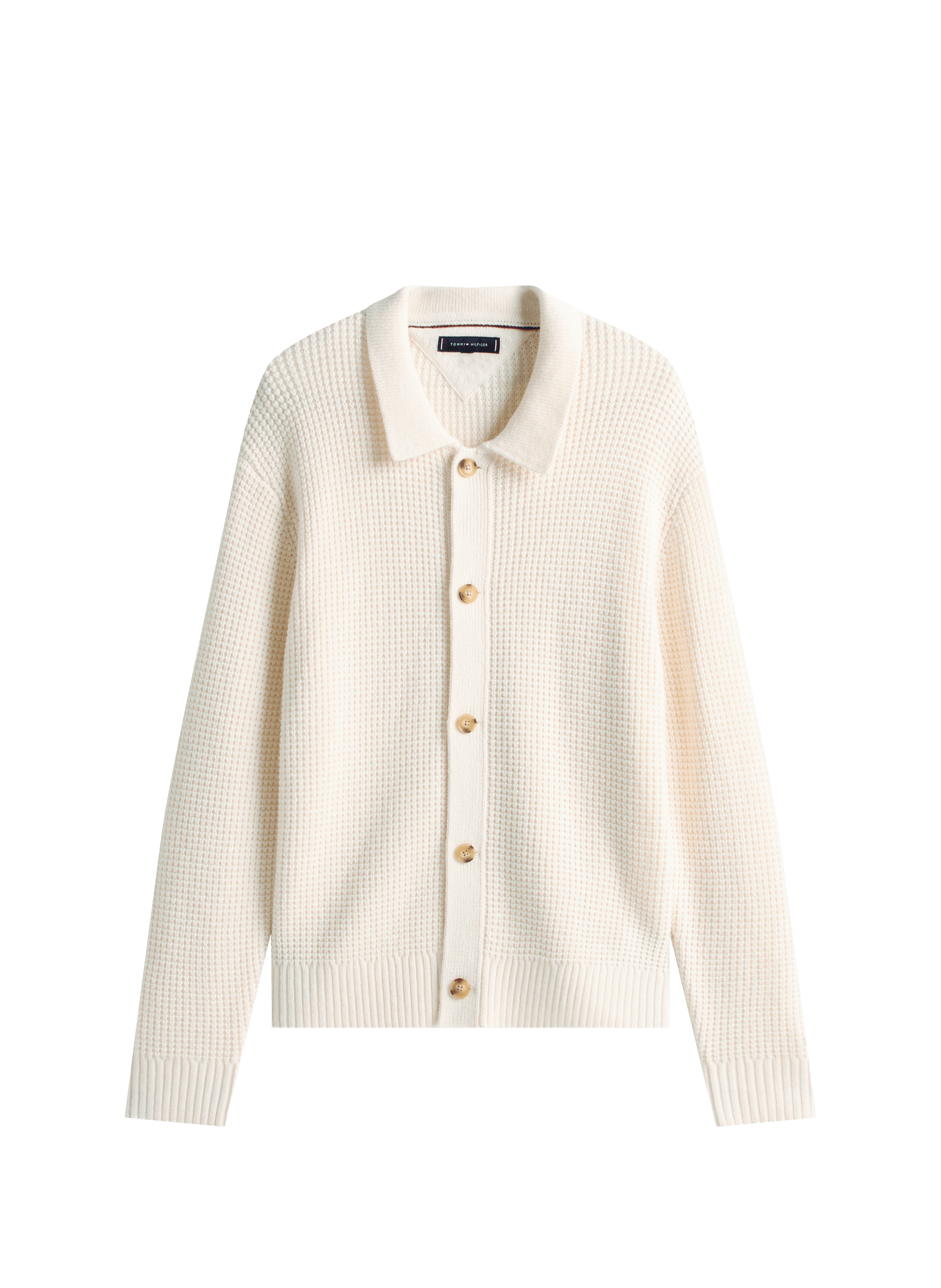 Textured wool cardigan TOMMY HILFIGER Beige