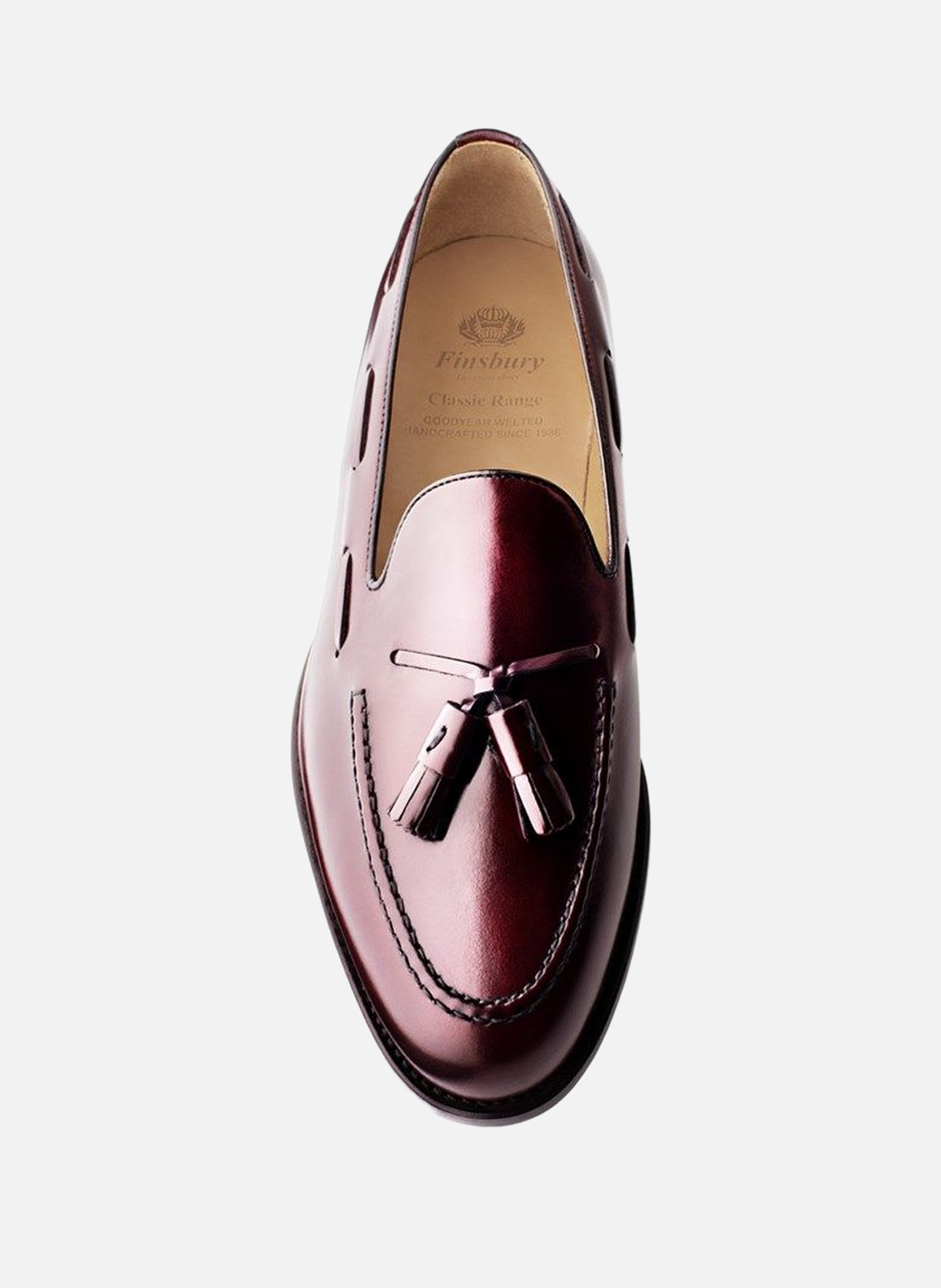 Mocassins cuir olden FINSBURY Rouge