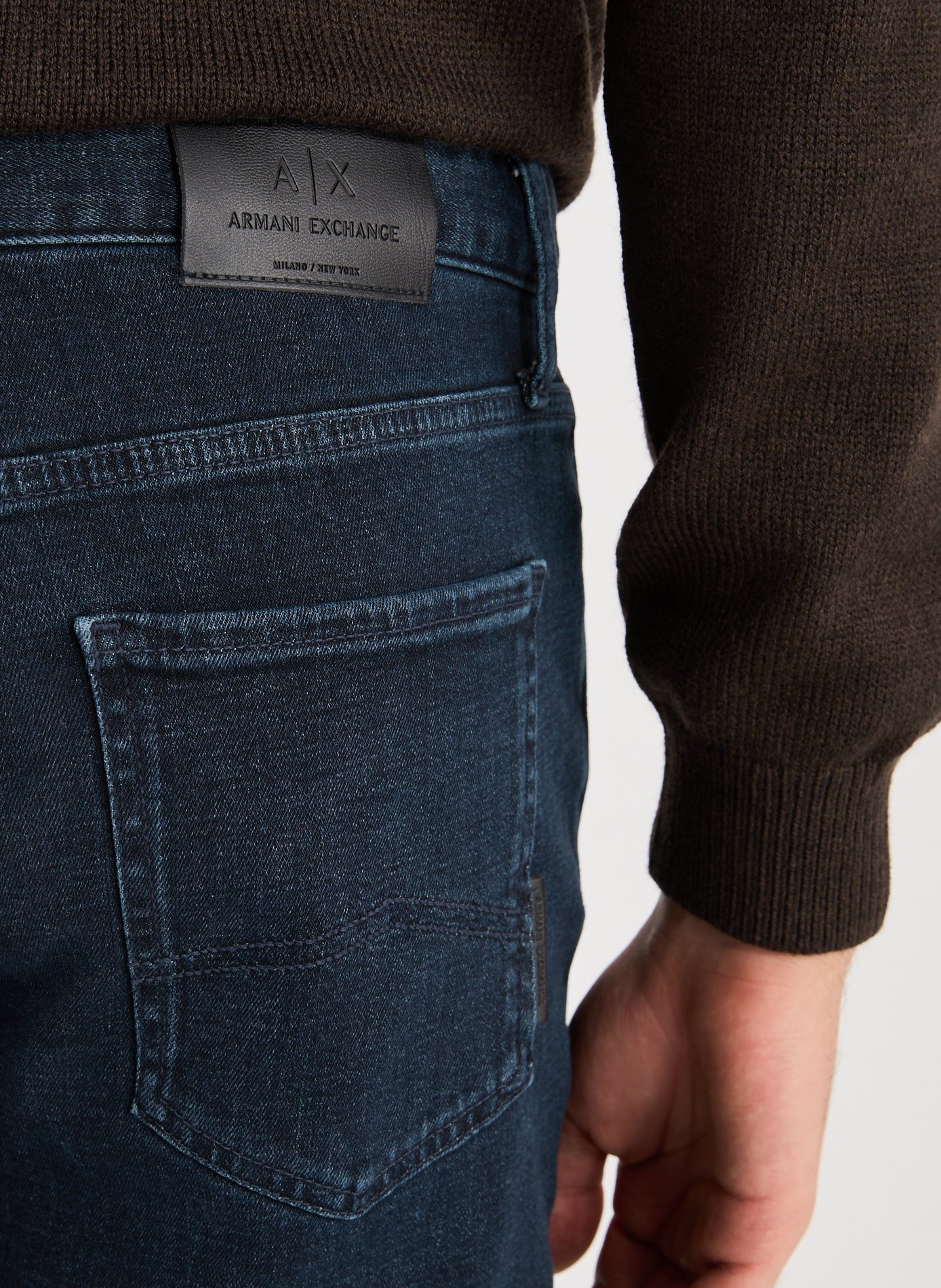 Cotton-blend slim-fit jeans ARMANI EXCHANGE Blue