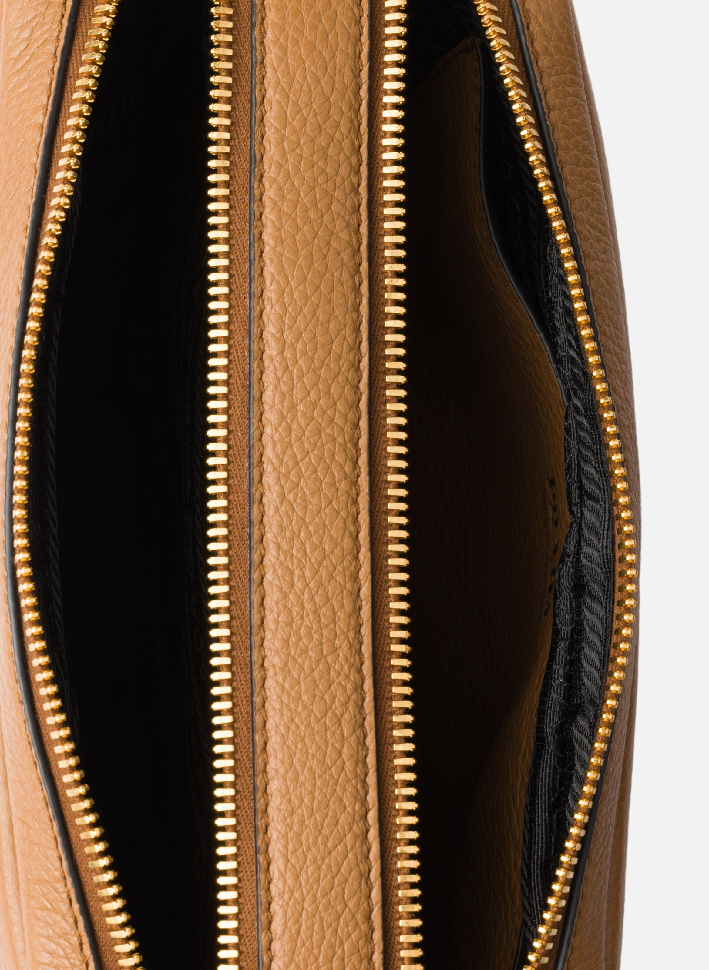 Petit sac à bandoulière en cuir PRADA Marron