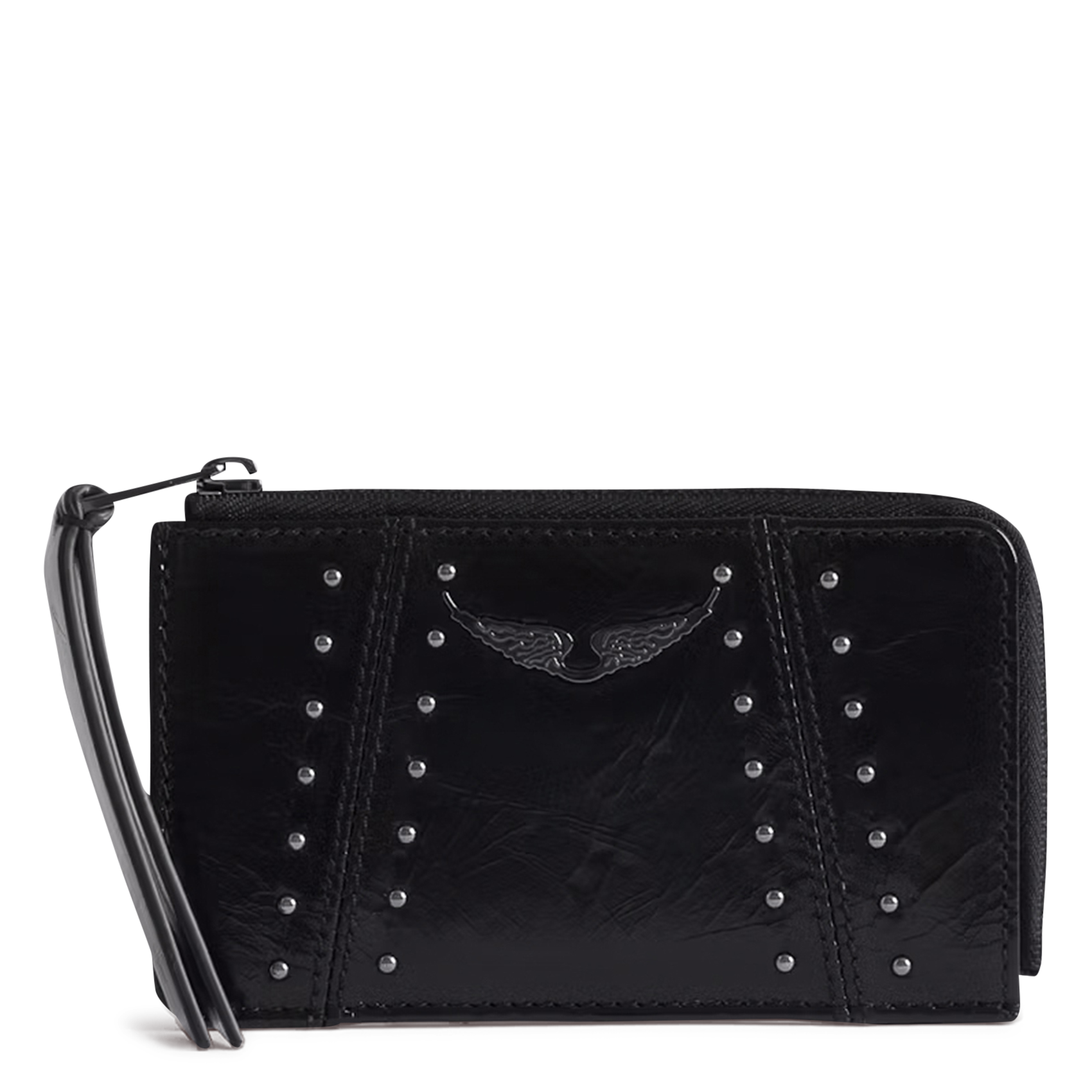 Porte-cartes en cuir zv card ZADIG&VOLTAIRE Noir