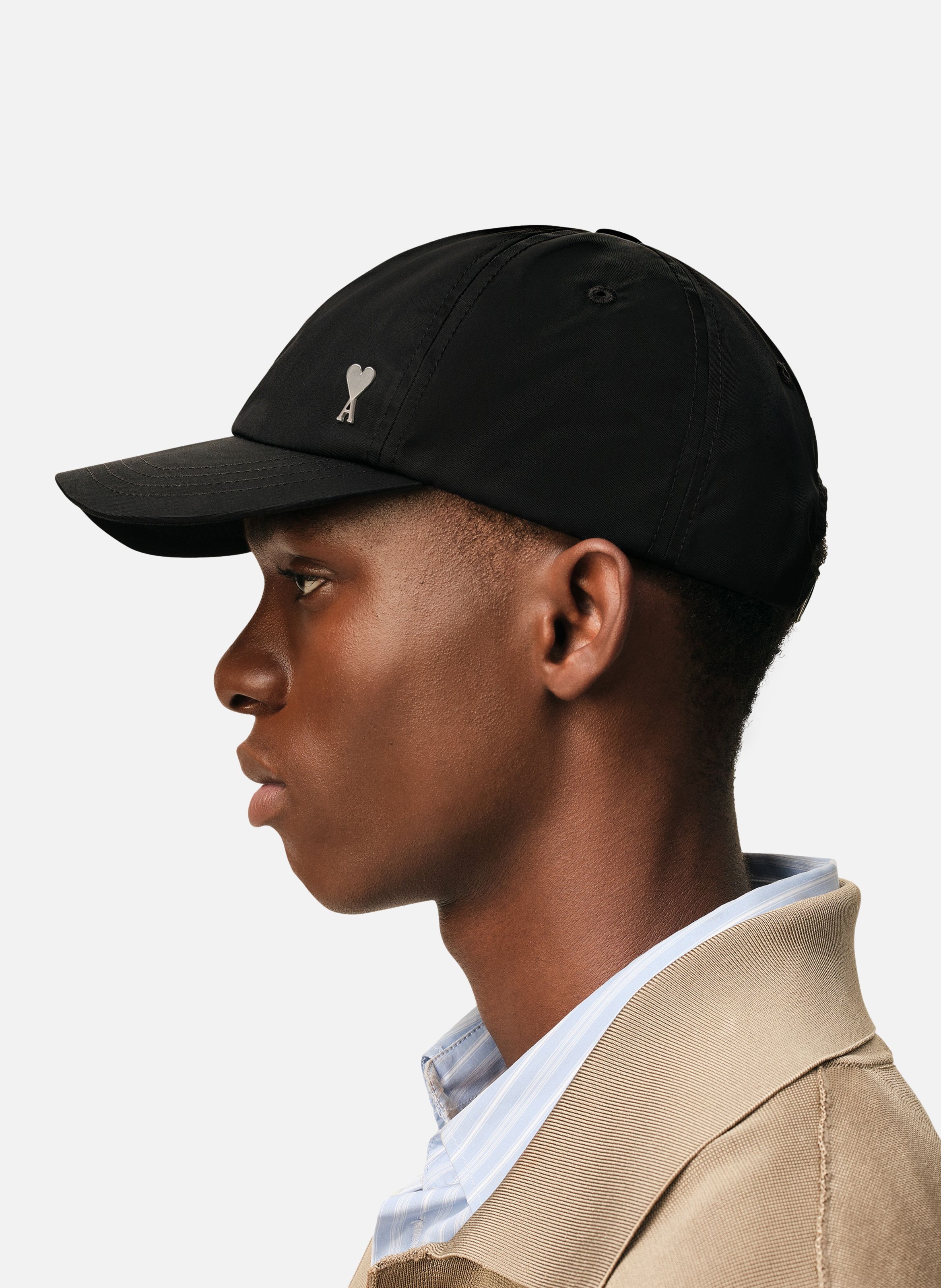 Casquette rivet ami de coeur unisexe en nylon AMI PARIS Noir