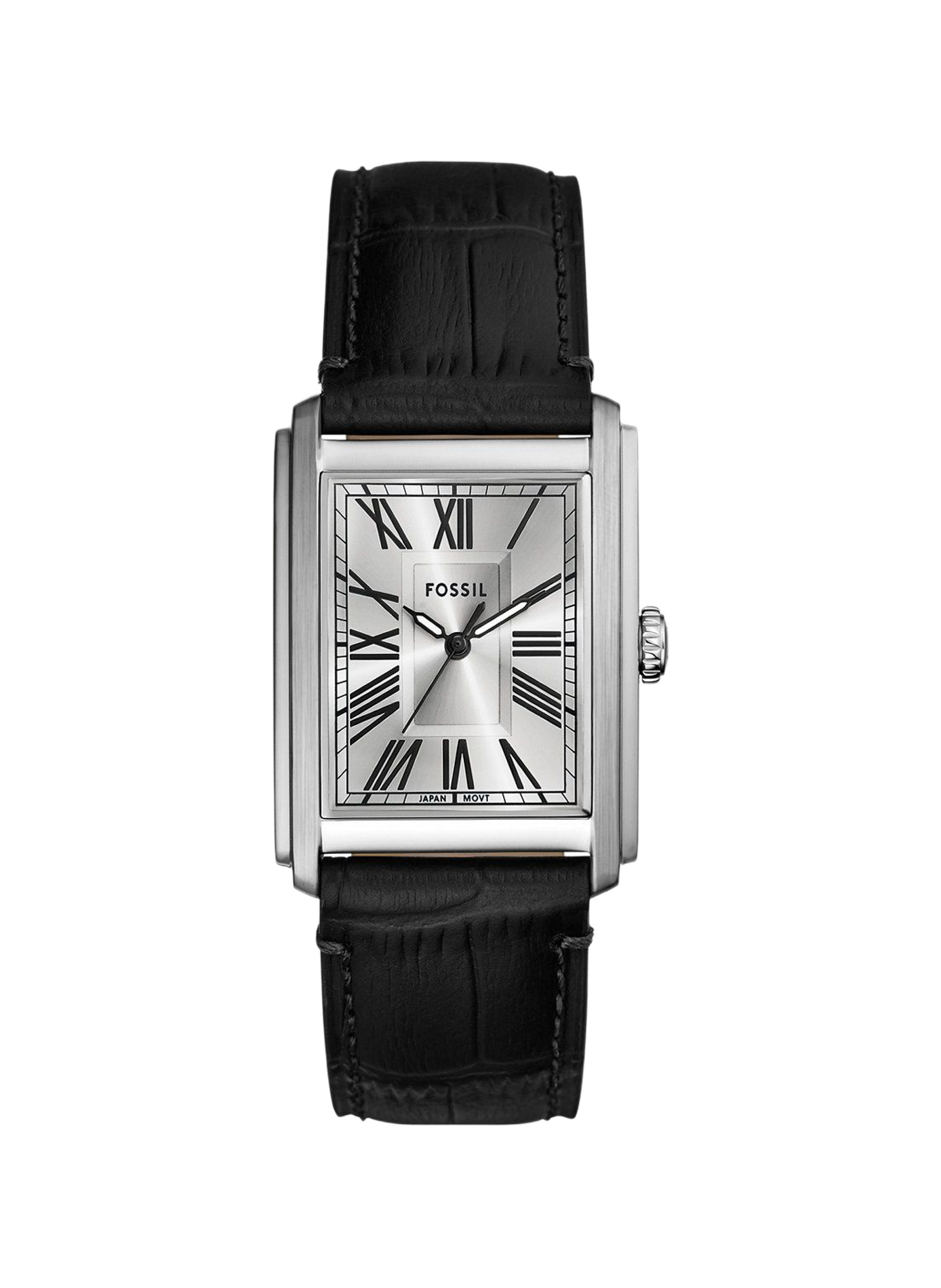 Montre Carraway bracelet en cuir FOSSIL Argent
