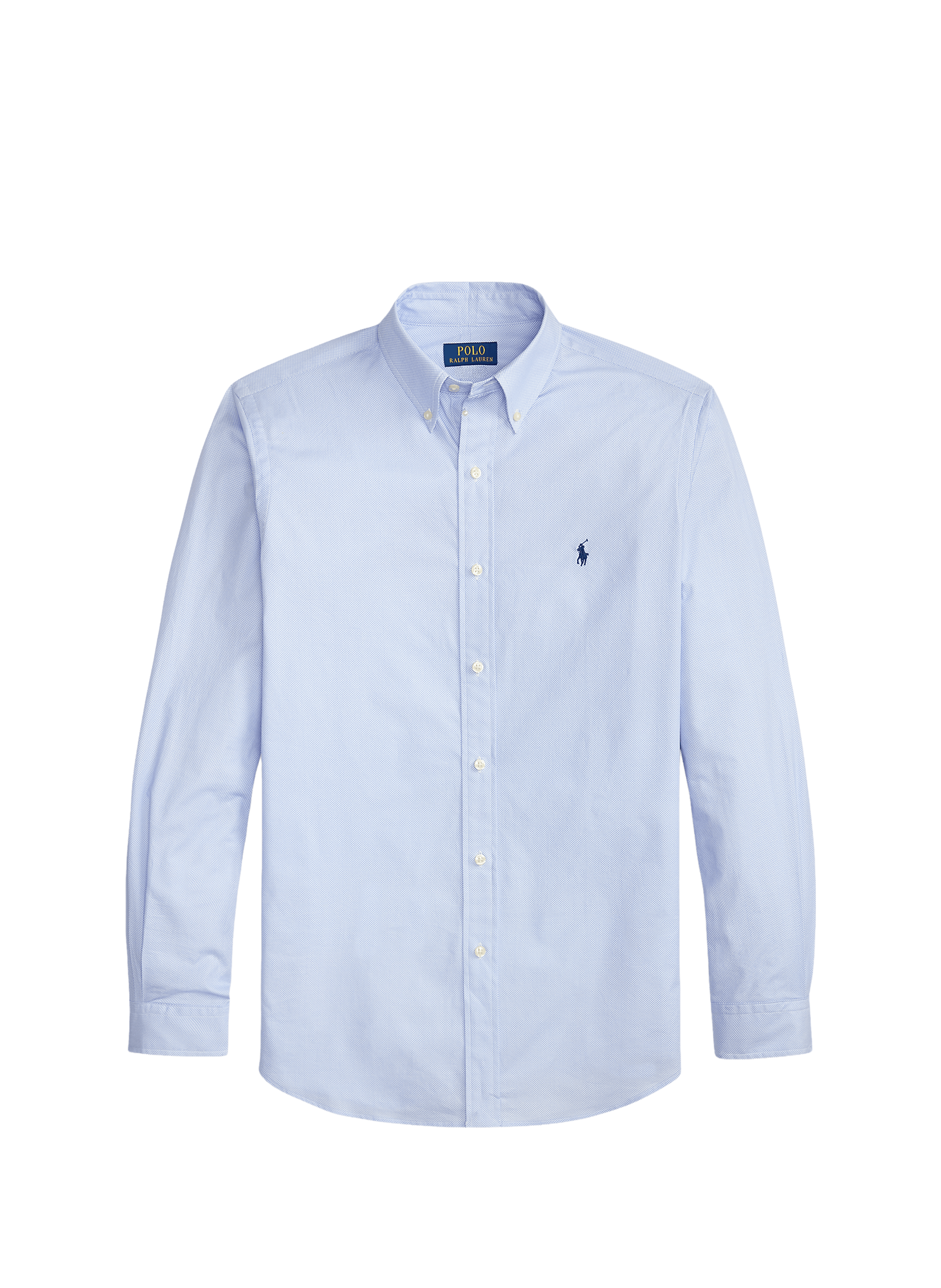Chemise Custom fit à manches longues en coton POLO RALPH LAUREN Bleu