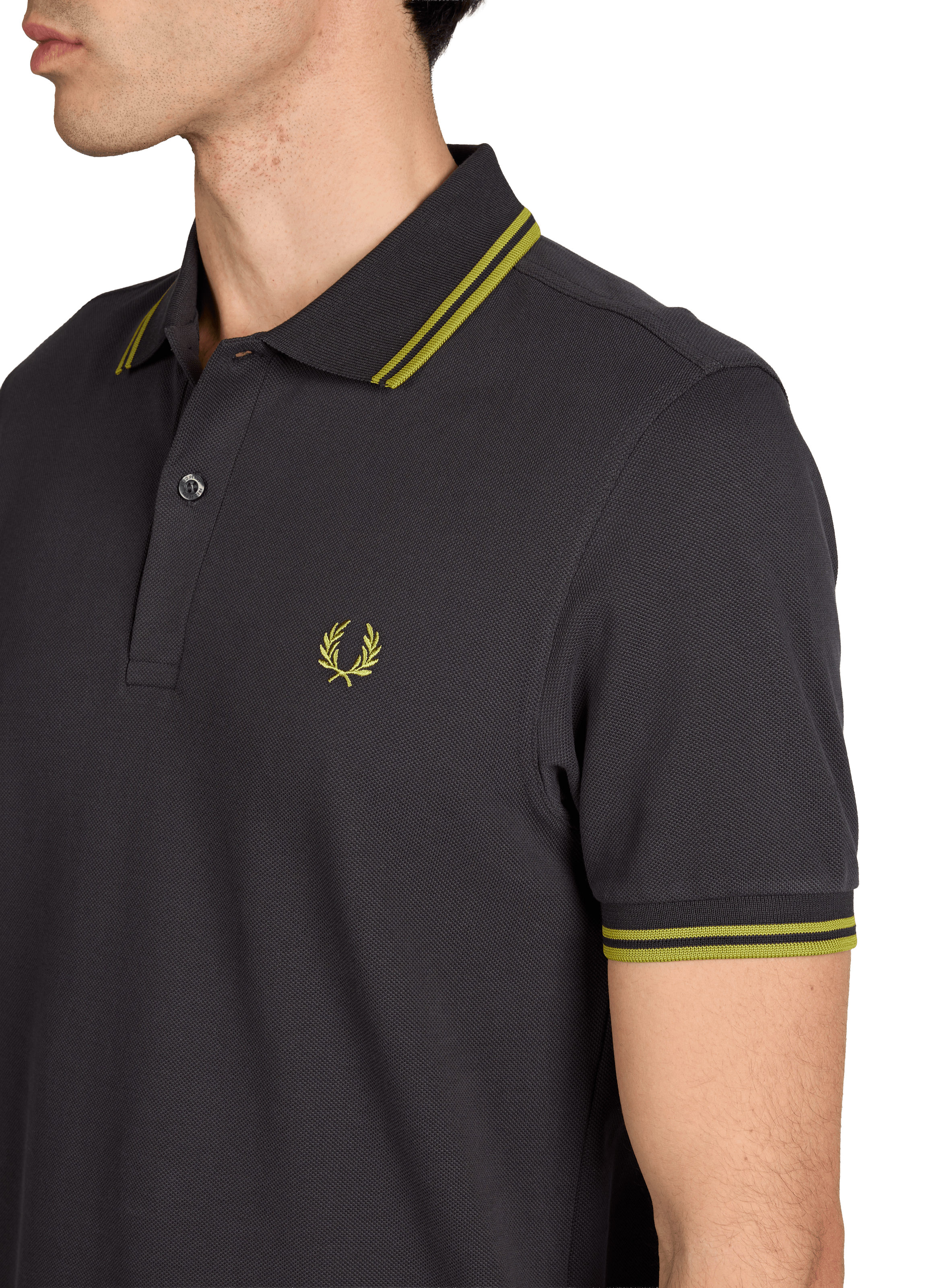 Polo à manches courtes en coton FRED PERRY Bleu