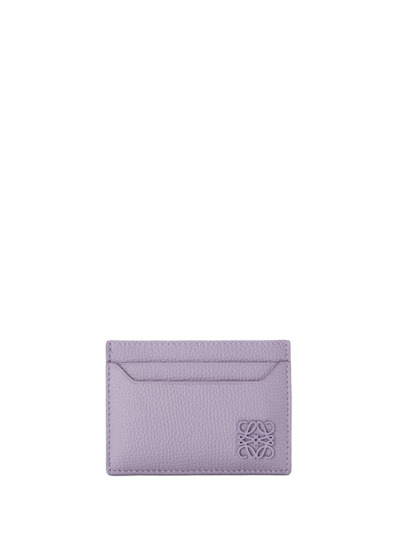 Porte-cartes simple Anagram en cuir de veau grainé LOEWE Violet
