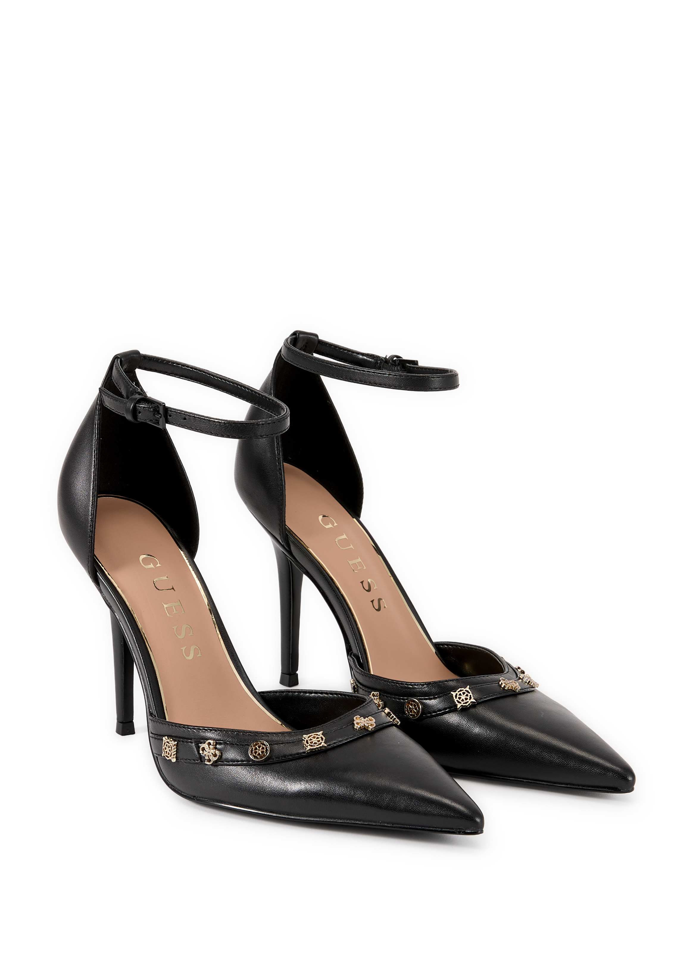 Buckle leather blend pumps GUESS Black