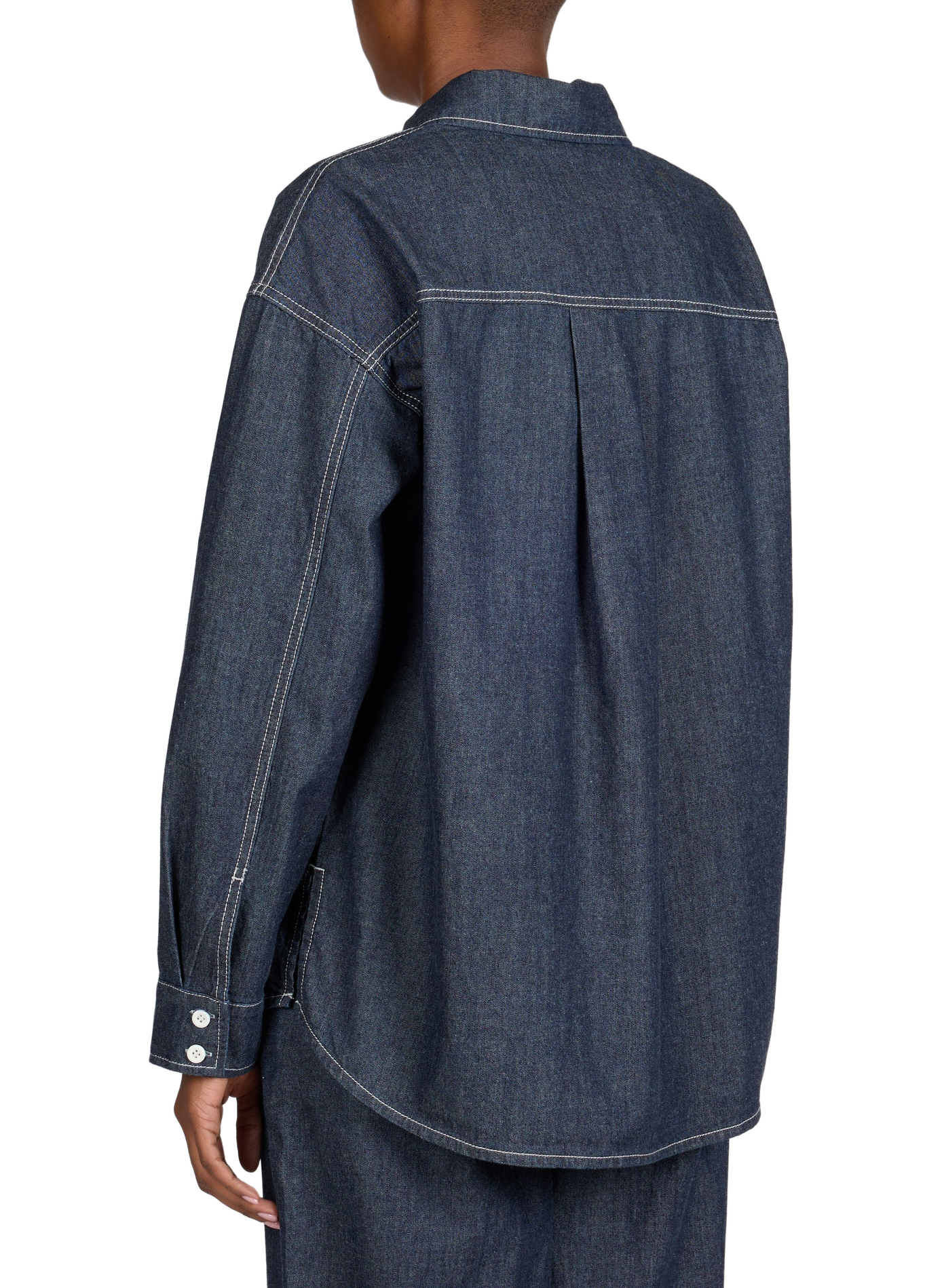 Denim shirt with stitching OBJECT Blue